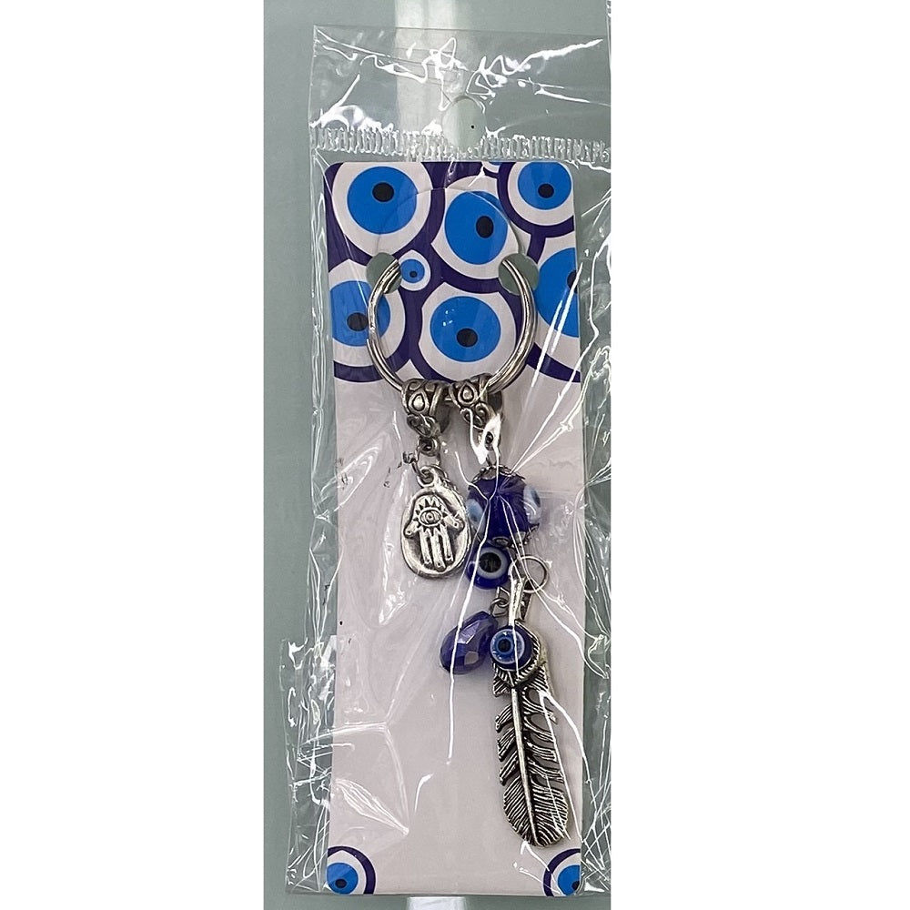 Evil Eye Keyring - Feather - Rivendell Shop