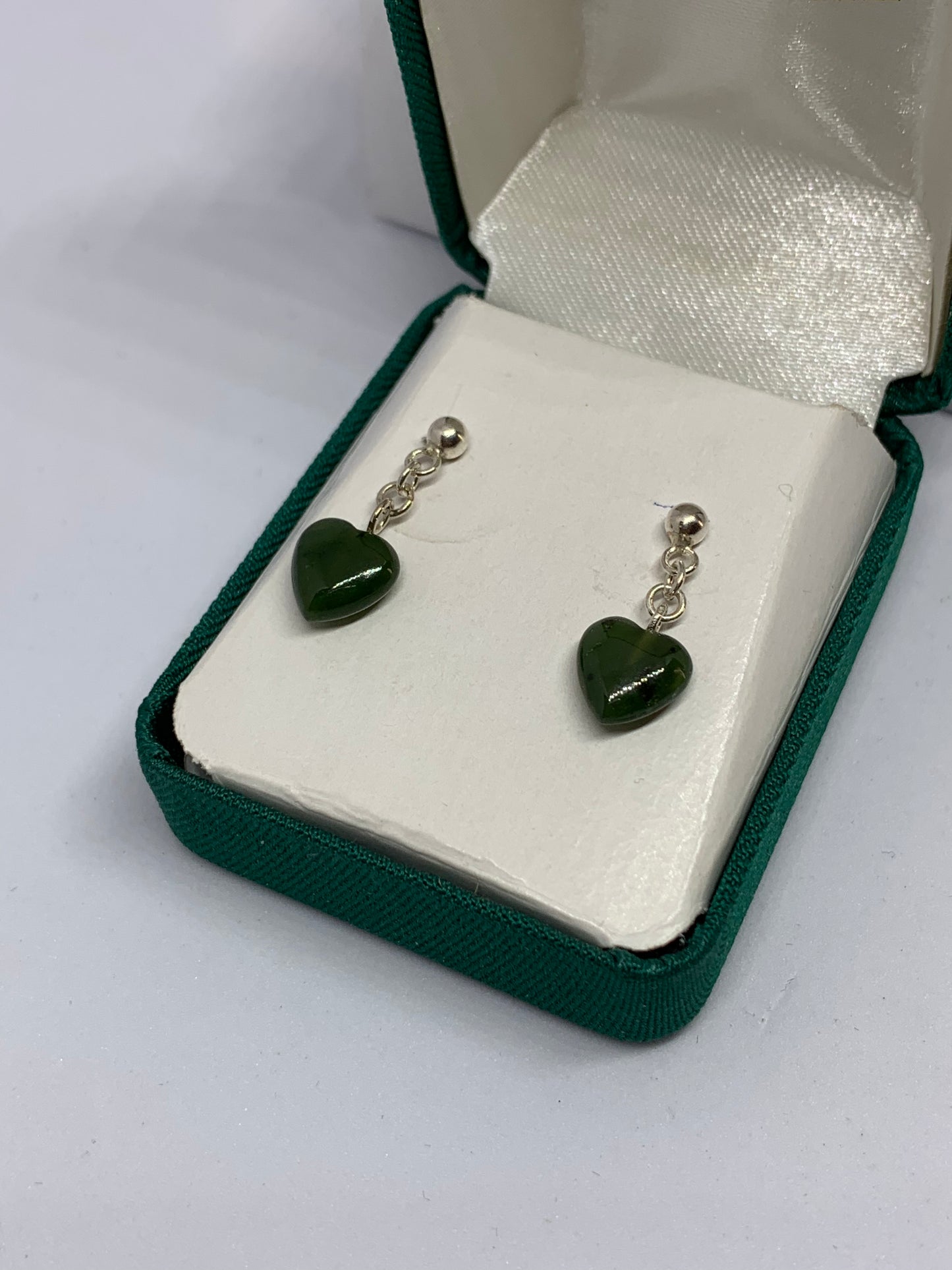 Heart Greenstone Earrings - Rivendell Shop