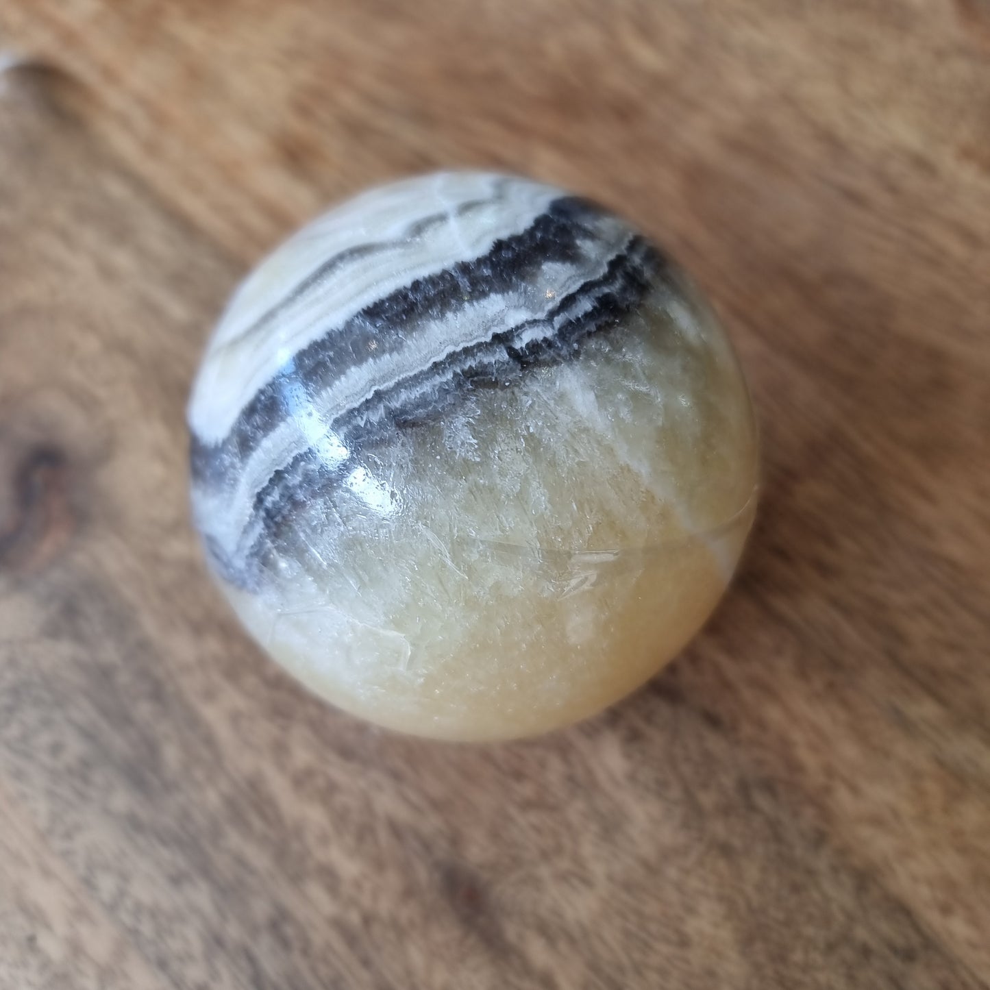Zebra calcite sphere - Rivendell Shop