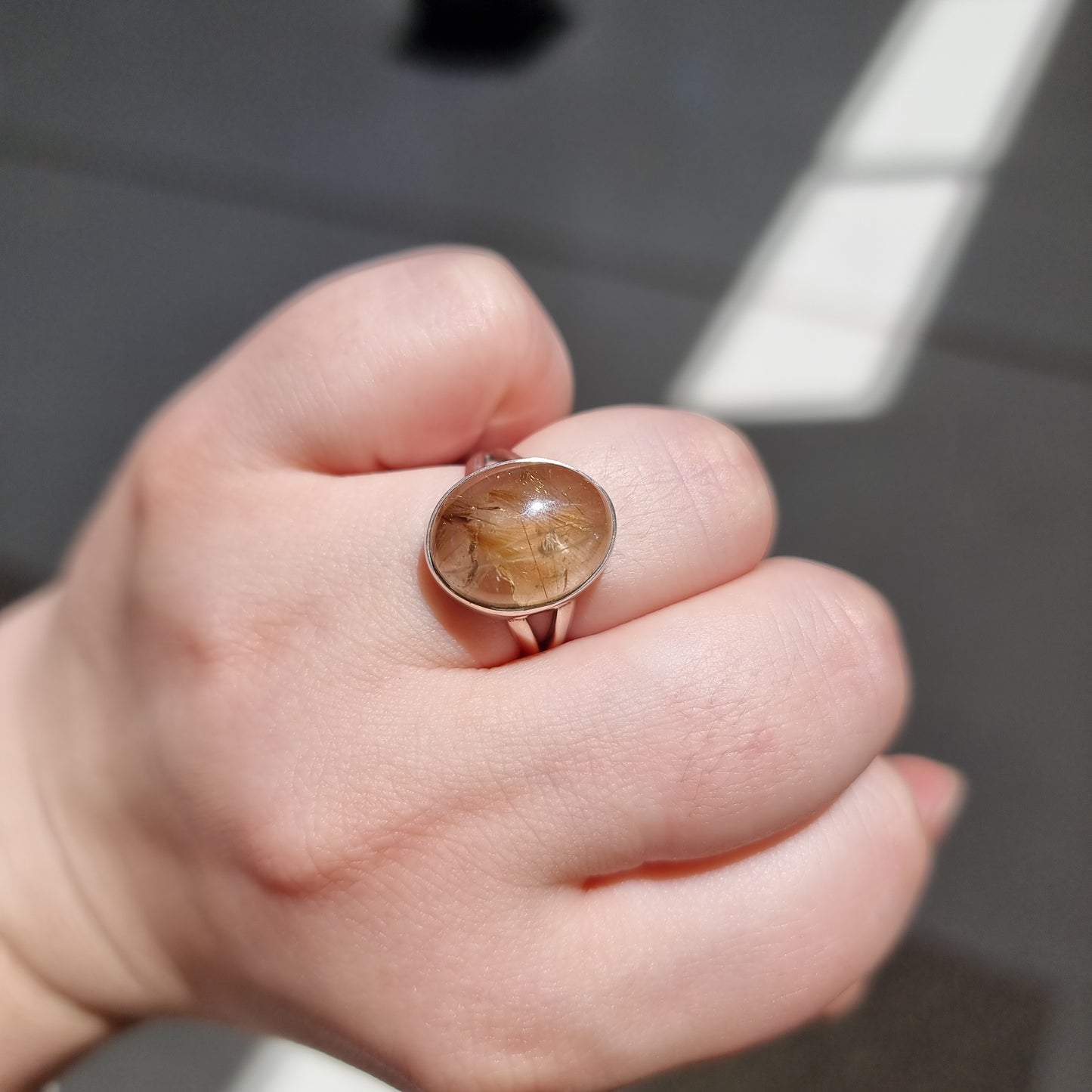 Rutilated quartz ring - Rivendell Shop