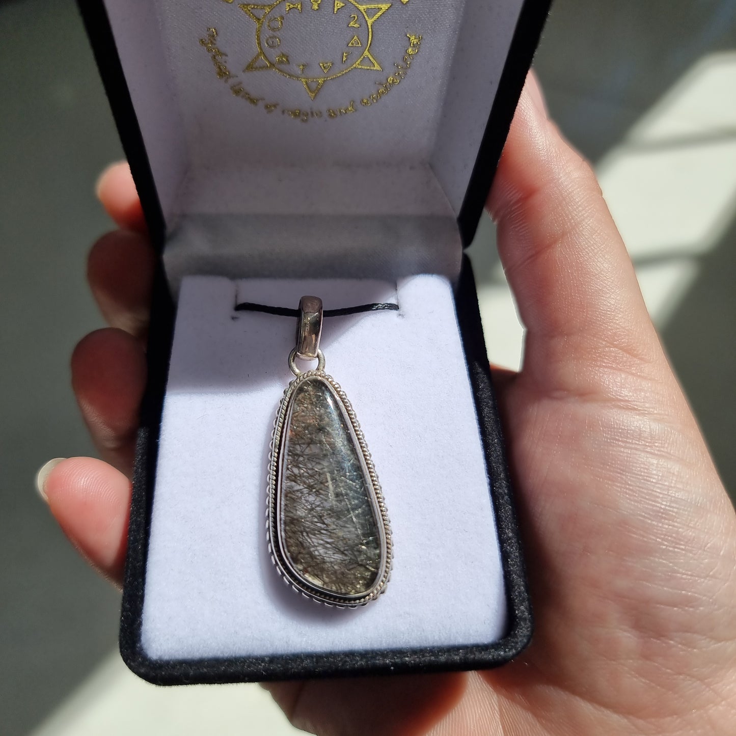 Tourmalated quartz pendant - Rivendell Shop