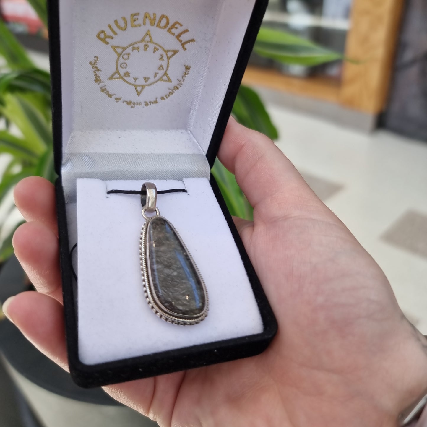 Tourmalated quartz pendant - Rivendell Shop