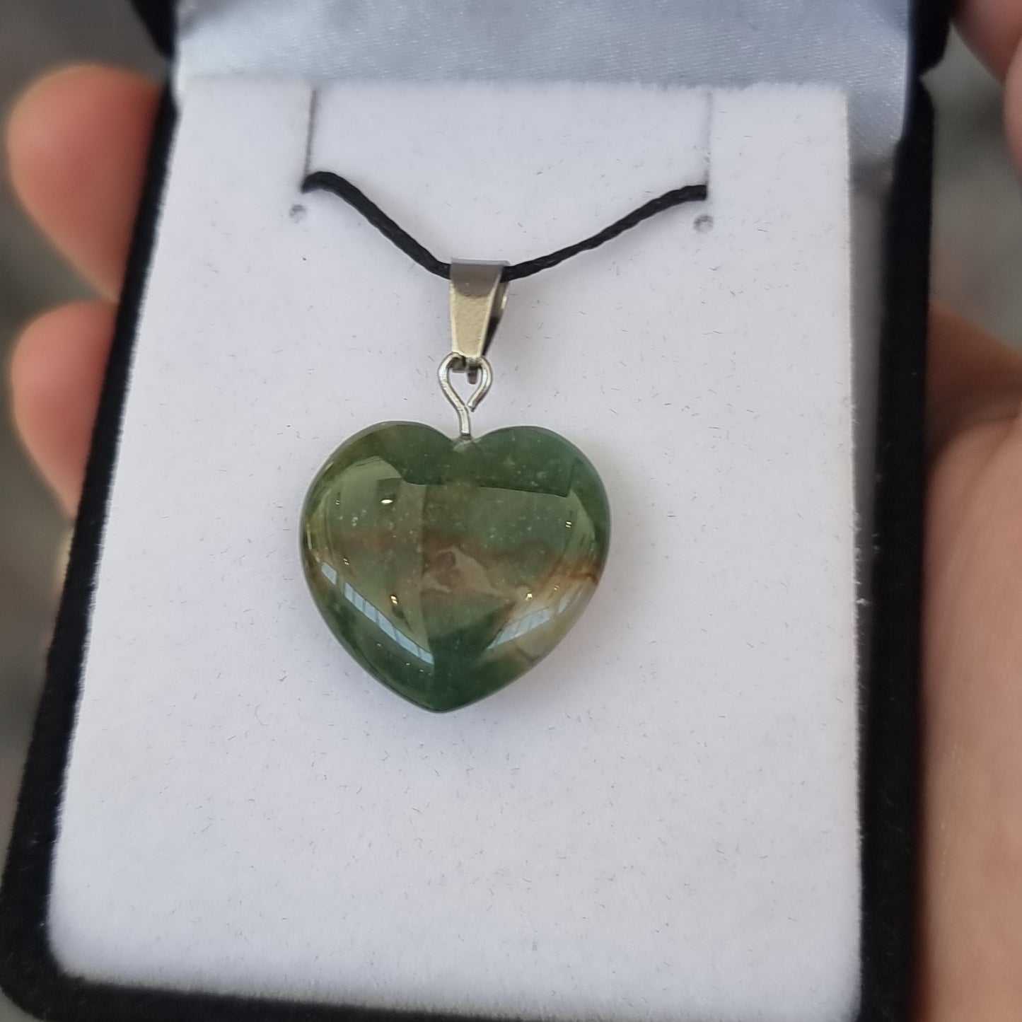 Indian Agate heart pendant - Rivendell Shop