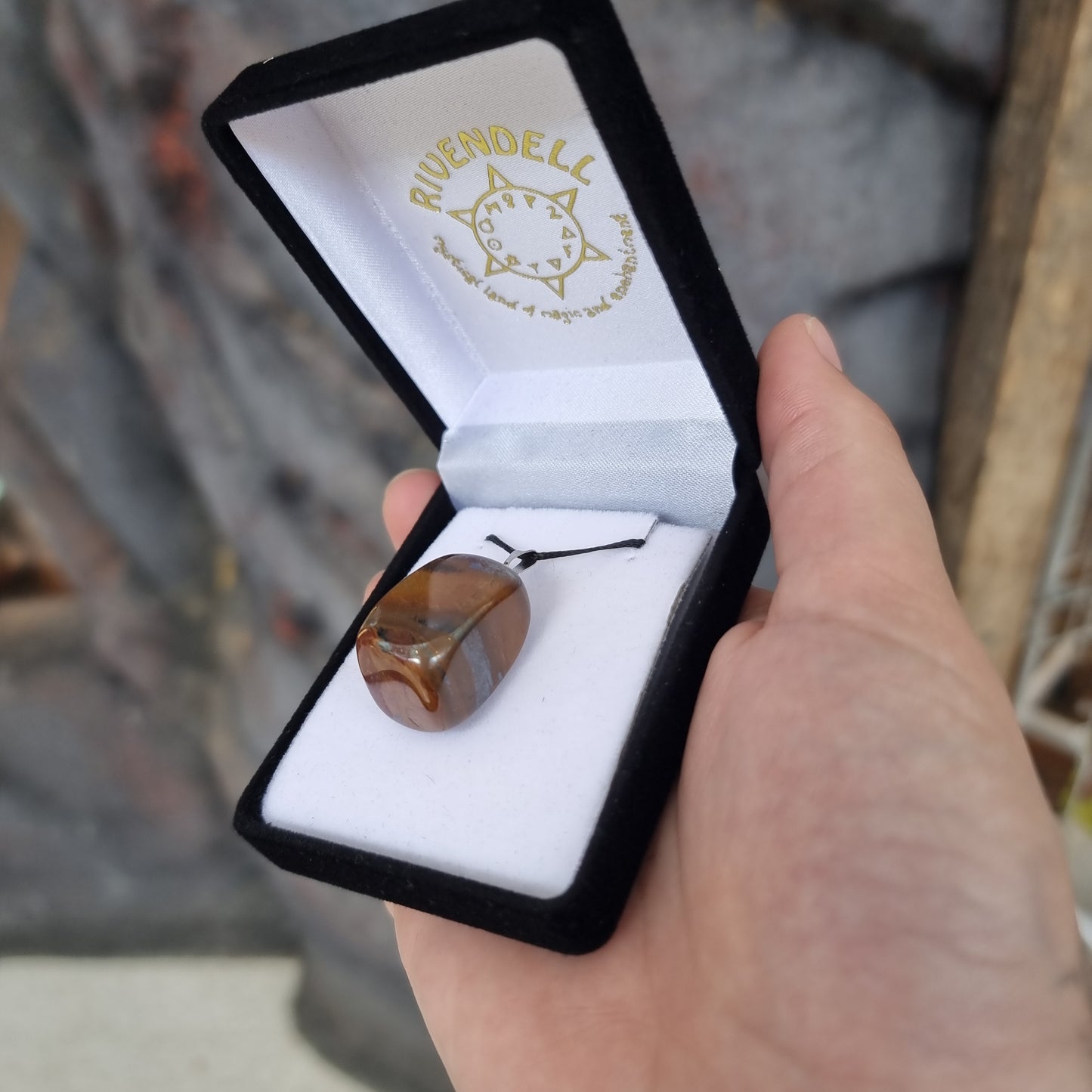 Red tigers eye tumble necklace - Rivendell Shop