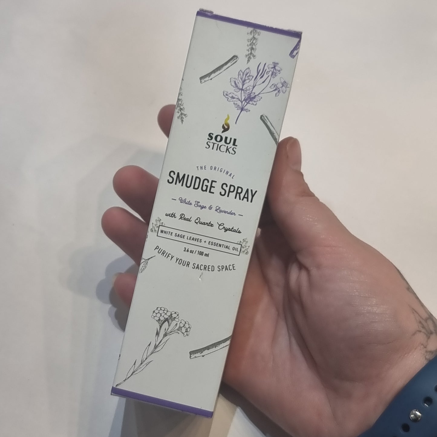 Smudge spray - white sage & lavender - Rivendell Shop
