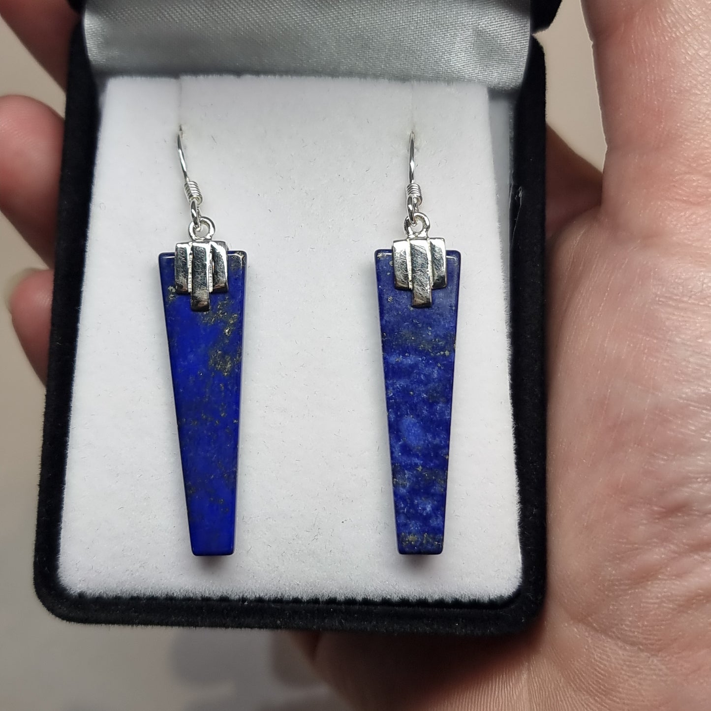 Lapis lazuli sterling silver earrings - Rivendell Shop
