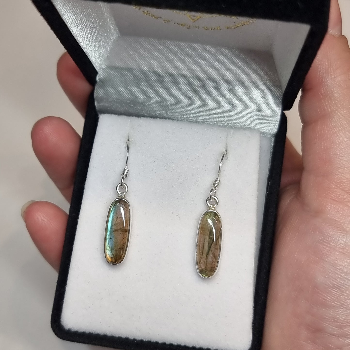 Labradorite sterling silver earrings - Rivendell Shop