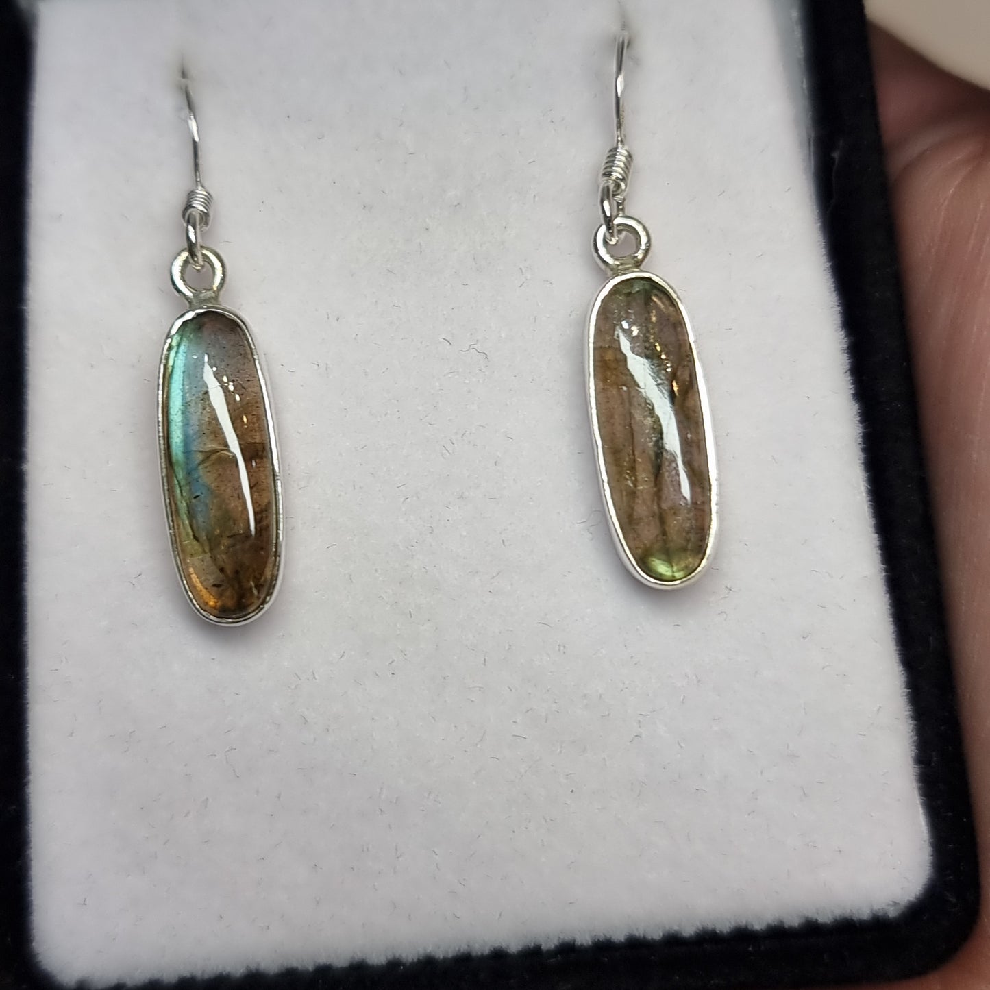 Labradorite sterling silver earrings - Rivendell Shop