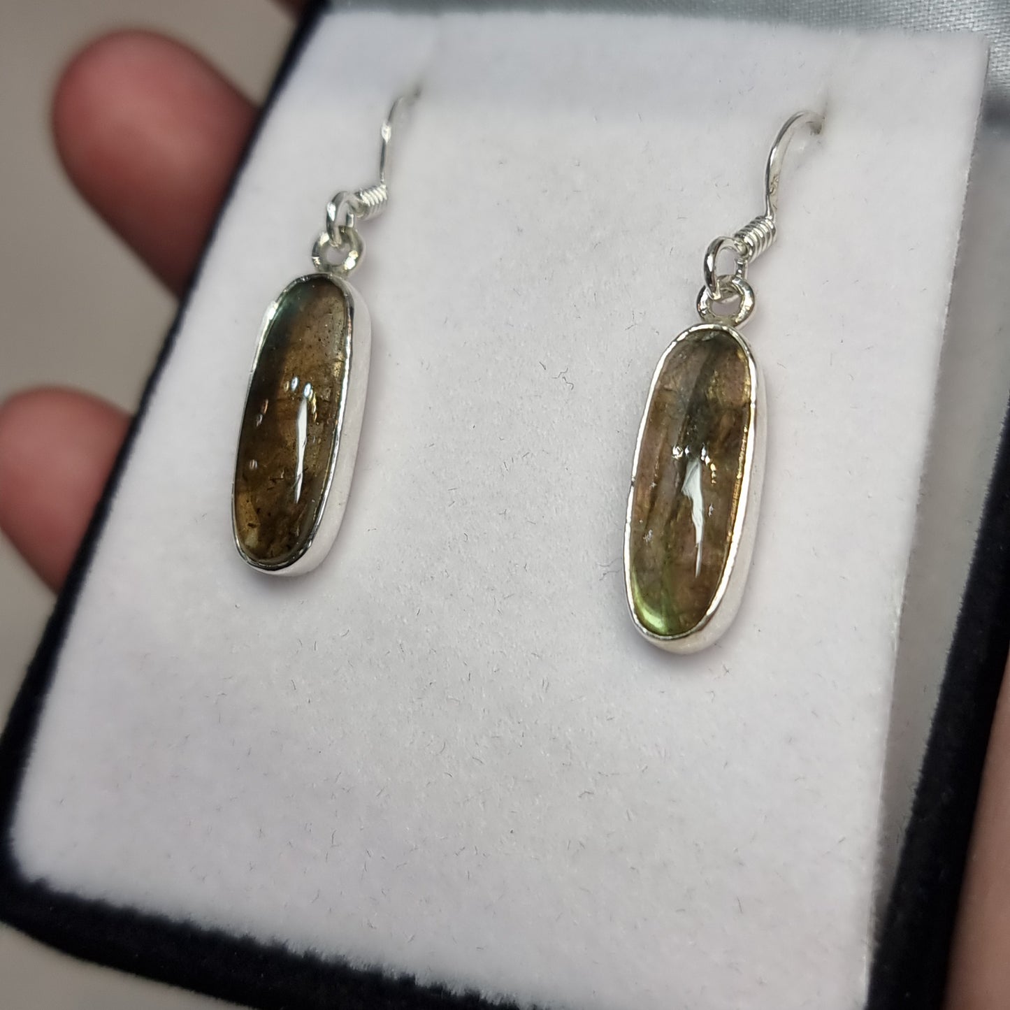 Labradorite sterling silver earrings - Rivendell Shop