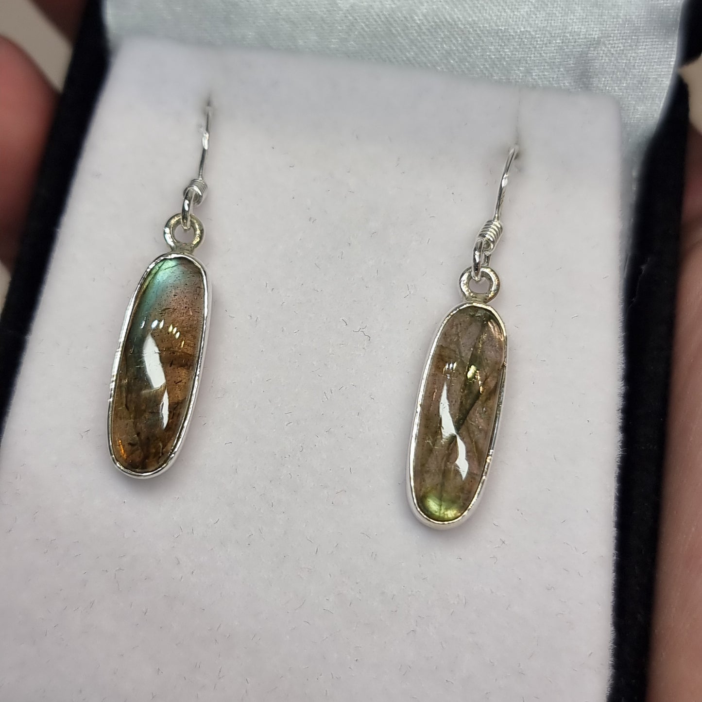 Labradorite sterling silver earrings - Rivendell Shop