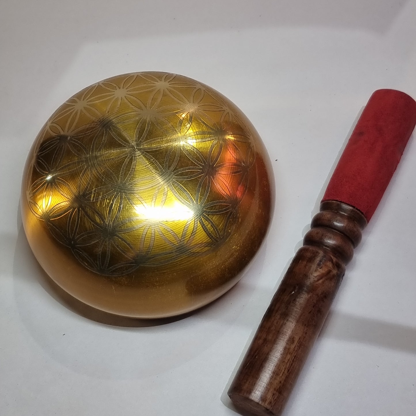 Singing bowl - flower of life gold - Rivendell Shop