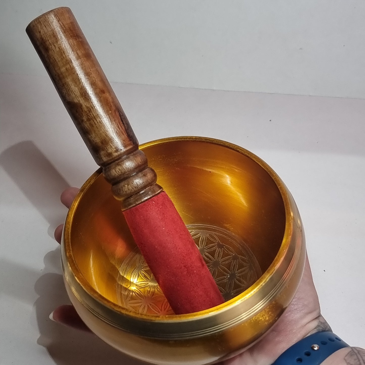 Singing bowl - flower of life gold - Rivendell Shop