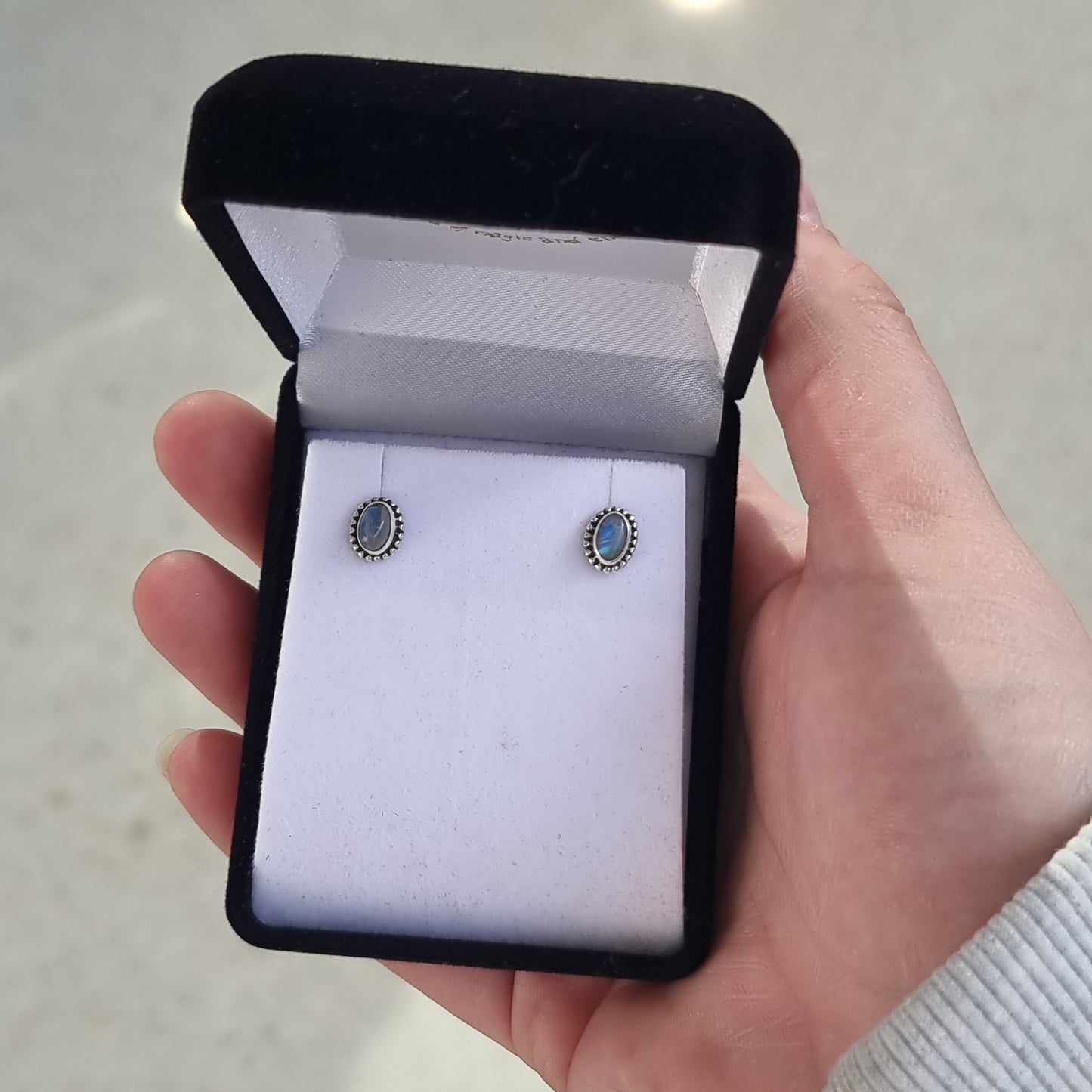 Labradorite studs - Rivendell Shop