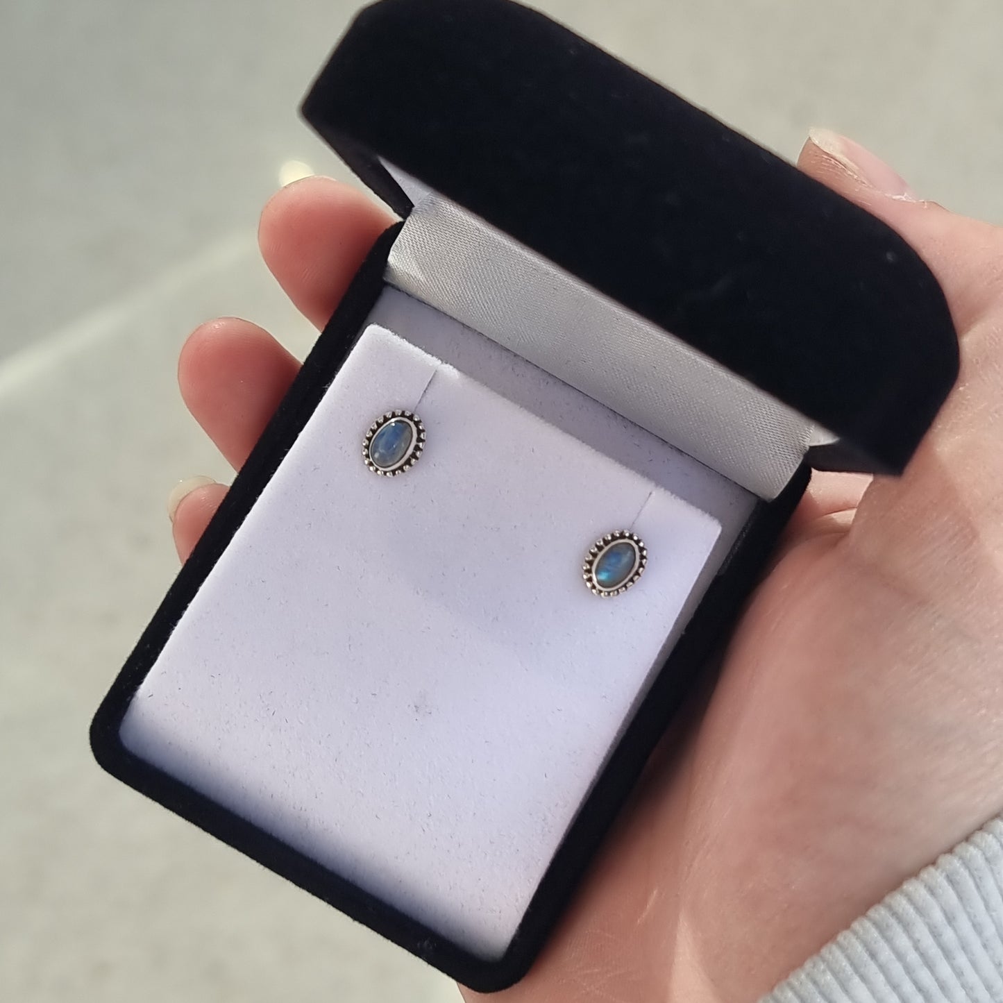 Labradorite studs - Rivendell Shop