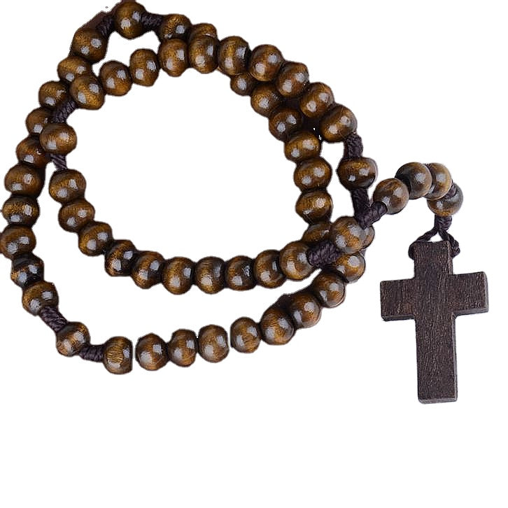 Classic Wooden Rosary with Cross - Rivendell Shop