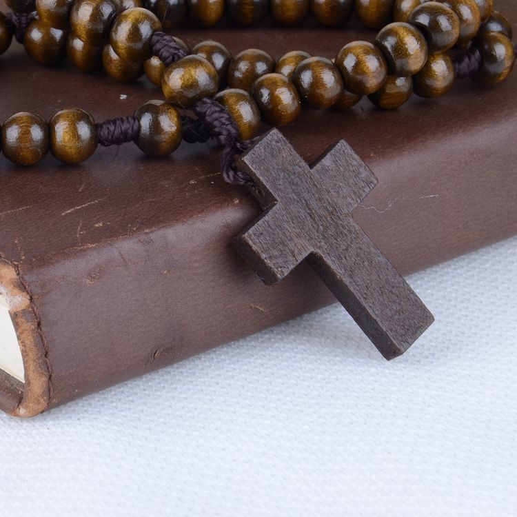 Classic Wooden Rosary with Cross - Rivendell Shop