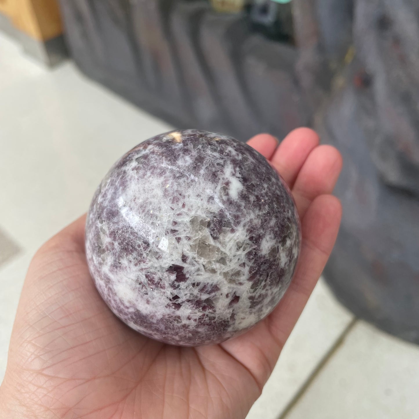 Lepidolite Sphere - Rivendell Shop