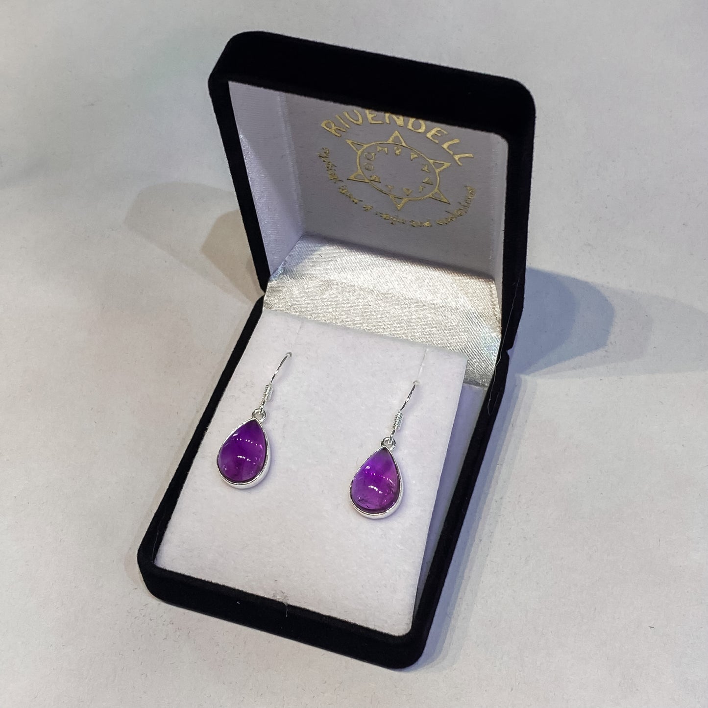Amethyst Earrings - Teardrop - Rivendell Shop
