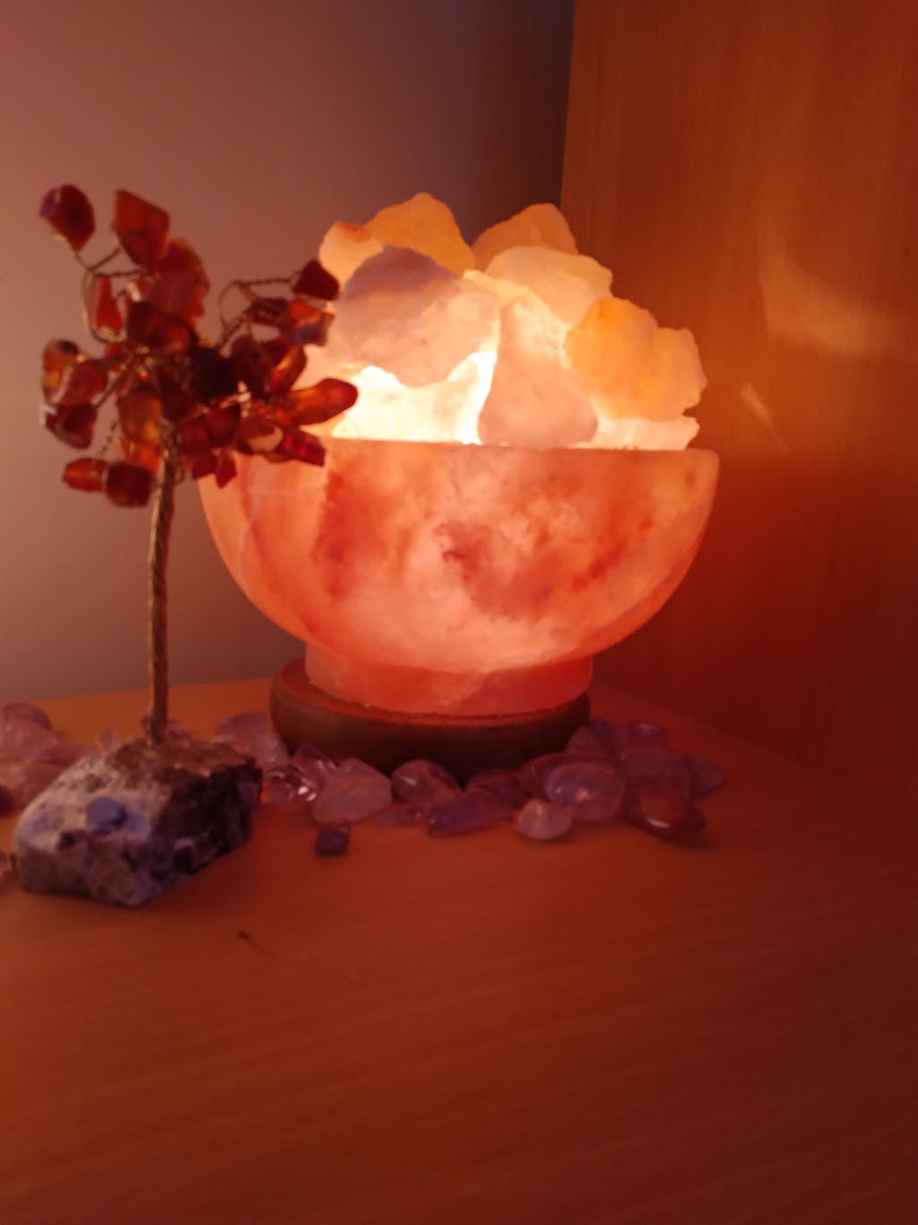 Carved Himalayan Salt Lamp Bowl - Rivendell Shop