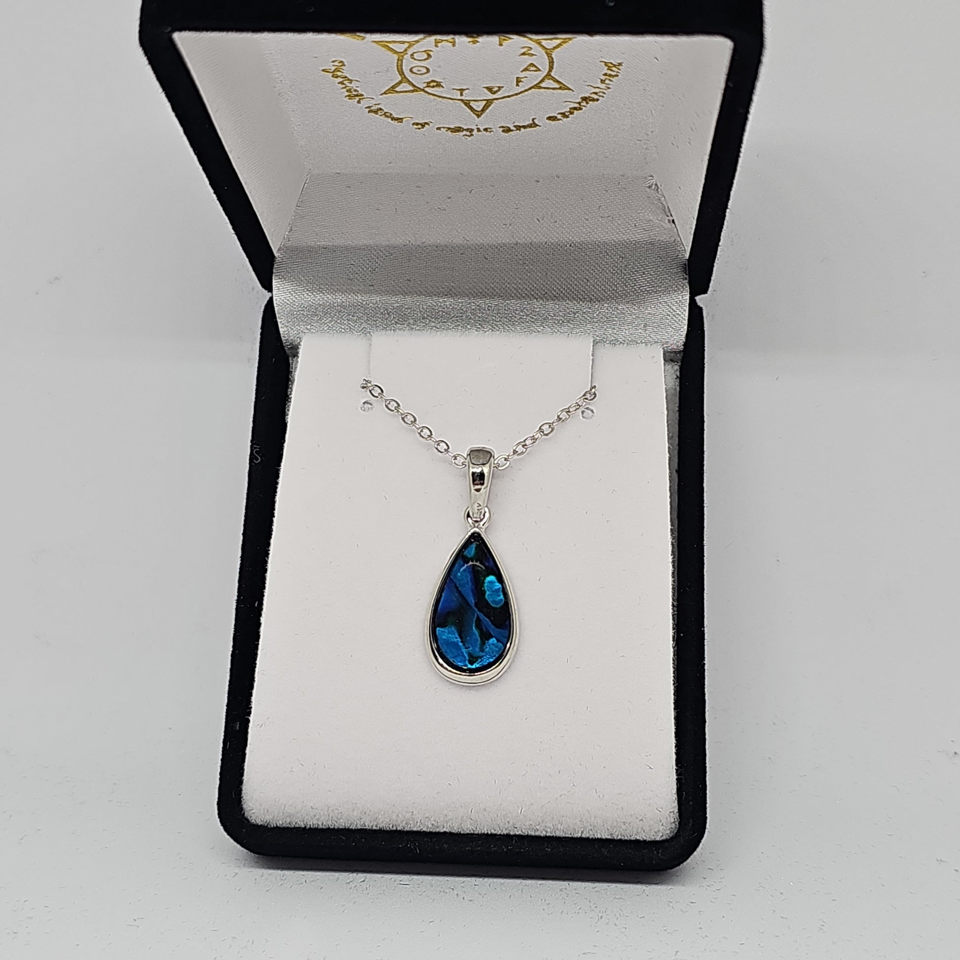 Paua pendant - tear drop - Rivendell Shop