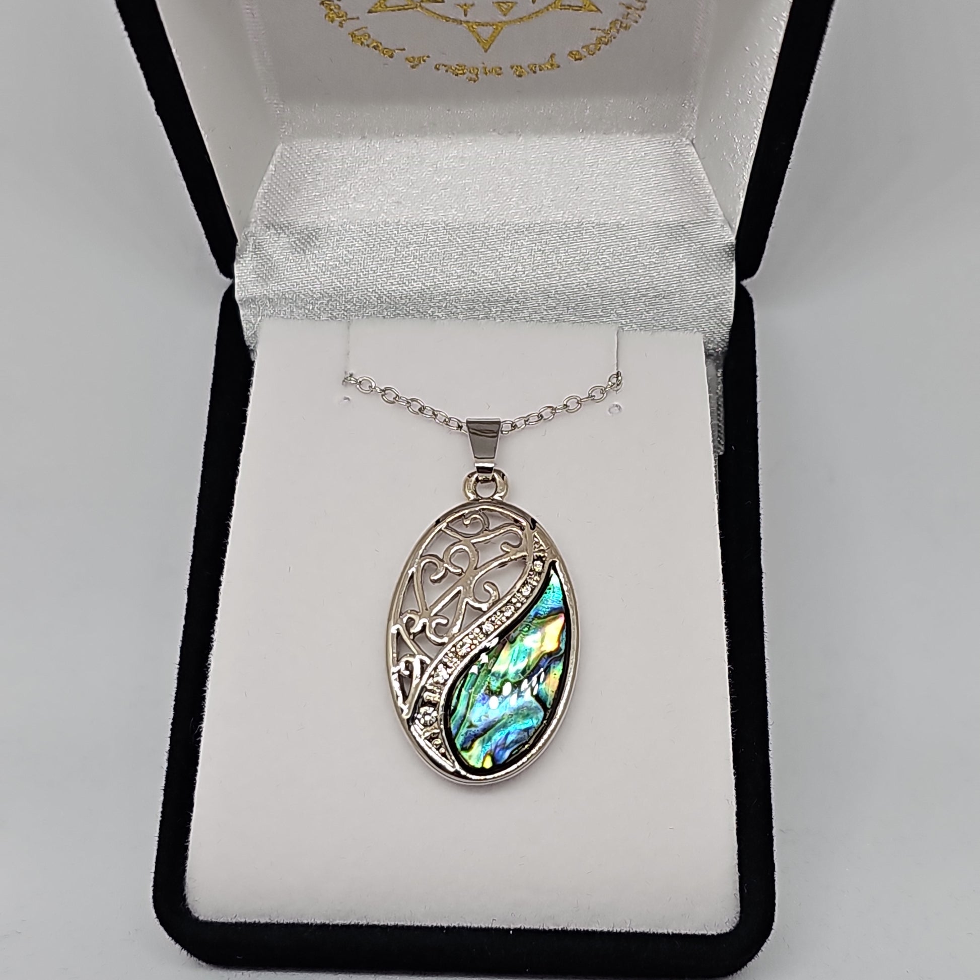 Paua pendant - oval - Rivendell Shop