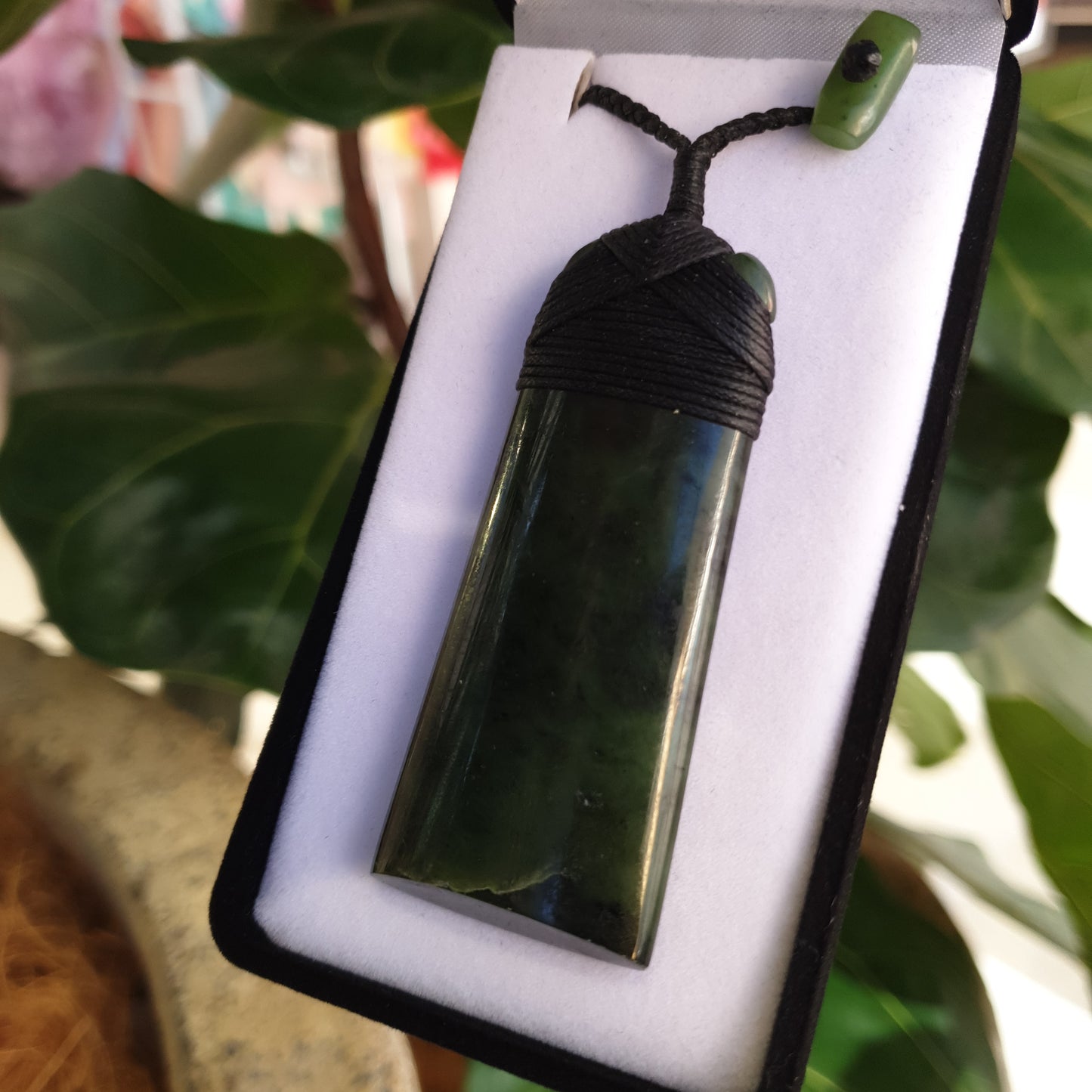 Large Greenstone Toki Pendant 70x30mm - Rivendell Shop