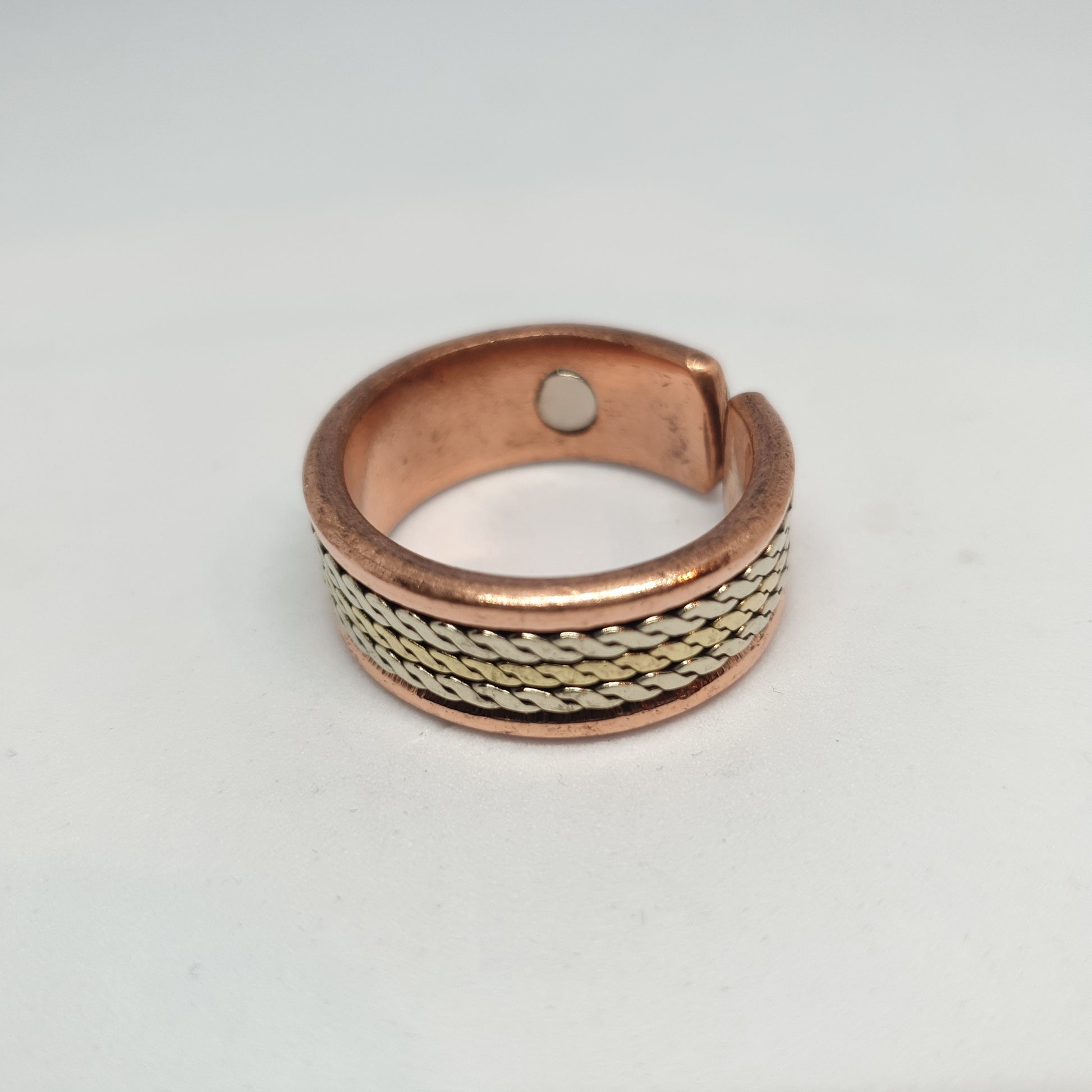 Triple Twist Copper Magnetic Ring - Rivendell Shop