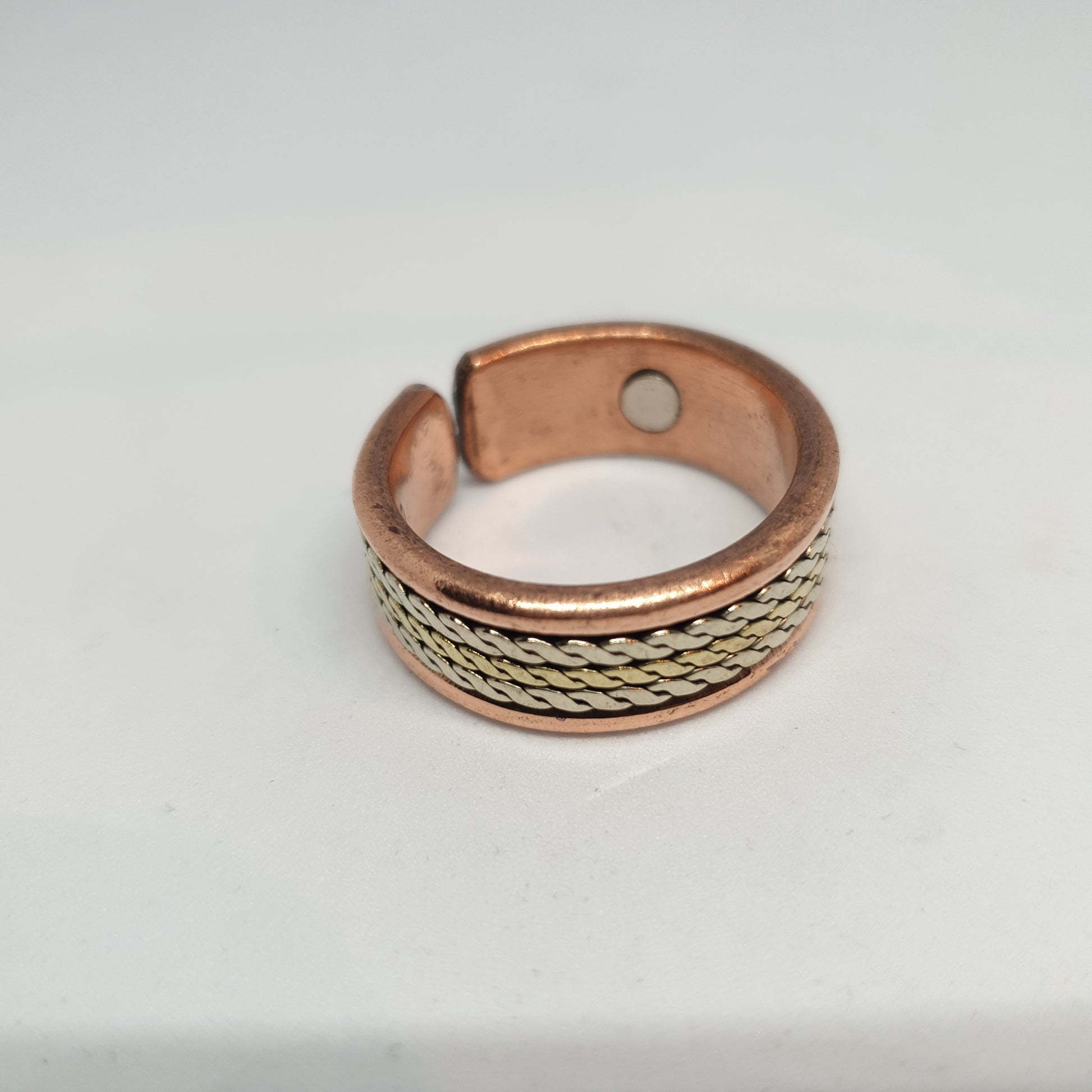 Triple Twist Copper Magnetic Ring - Rivendell Shop