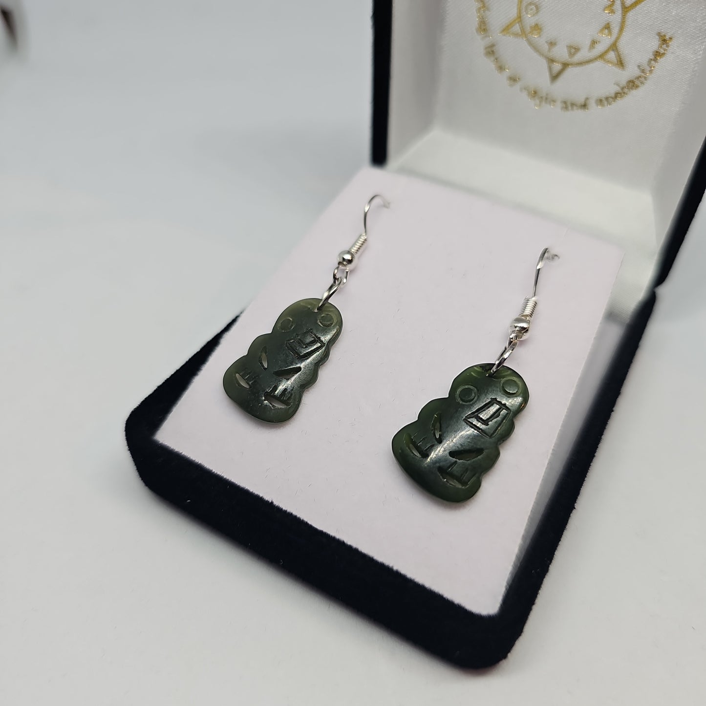 Tiki Greenstone Earrings - Rivendell Shop