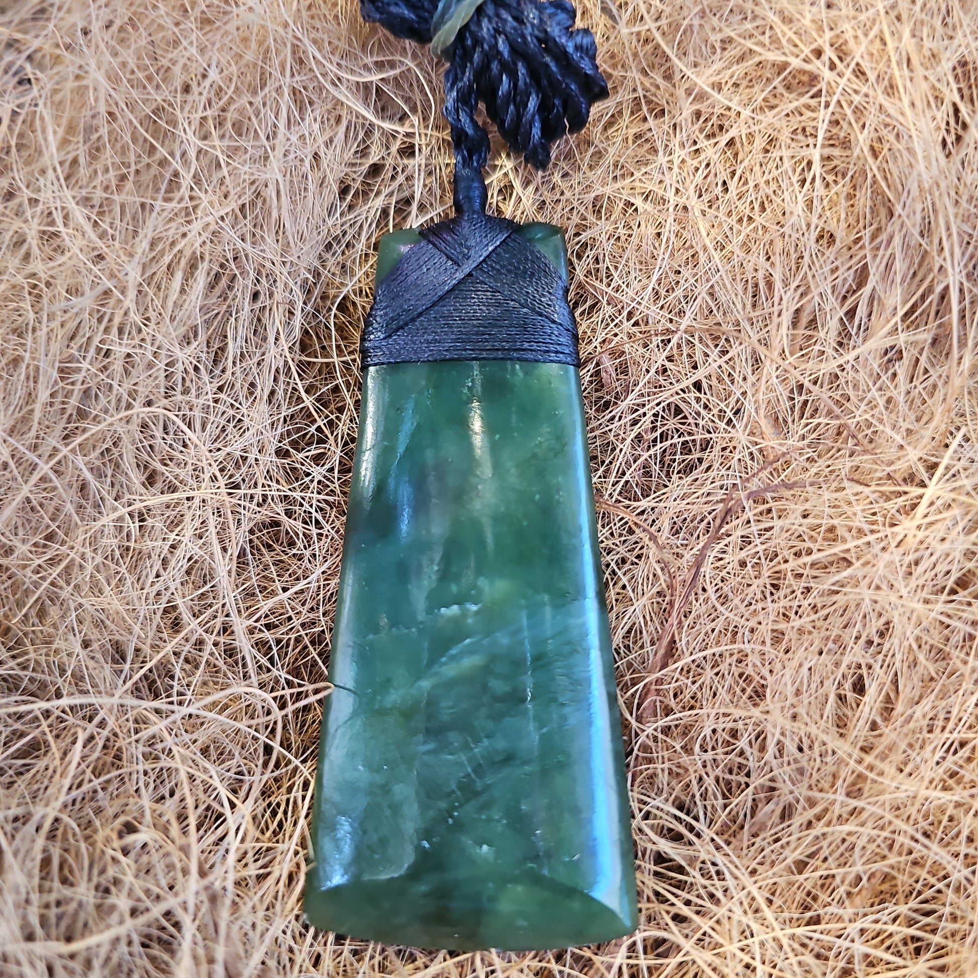 Extra Large Greenstone Toki Pendant 90x35 mm - Rivendell Shop