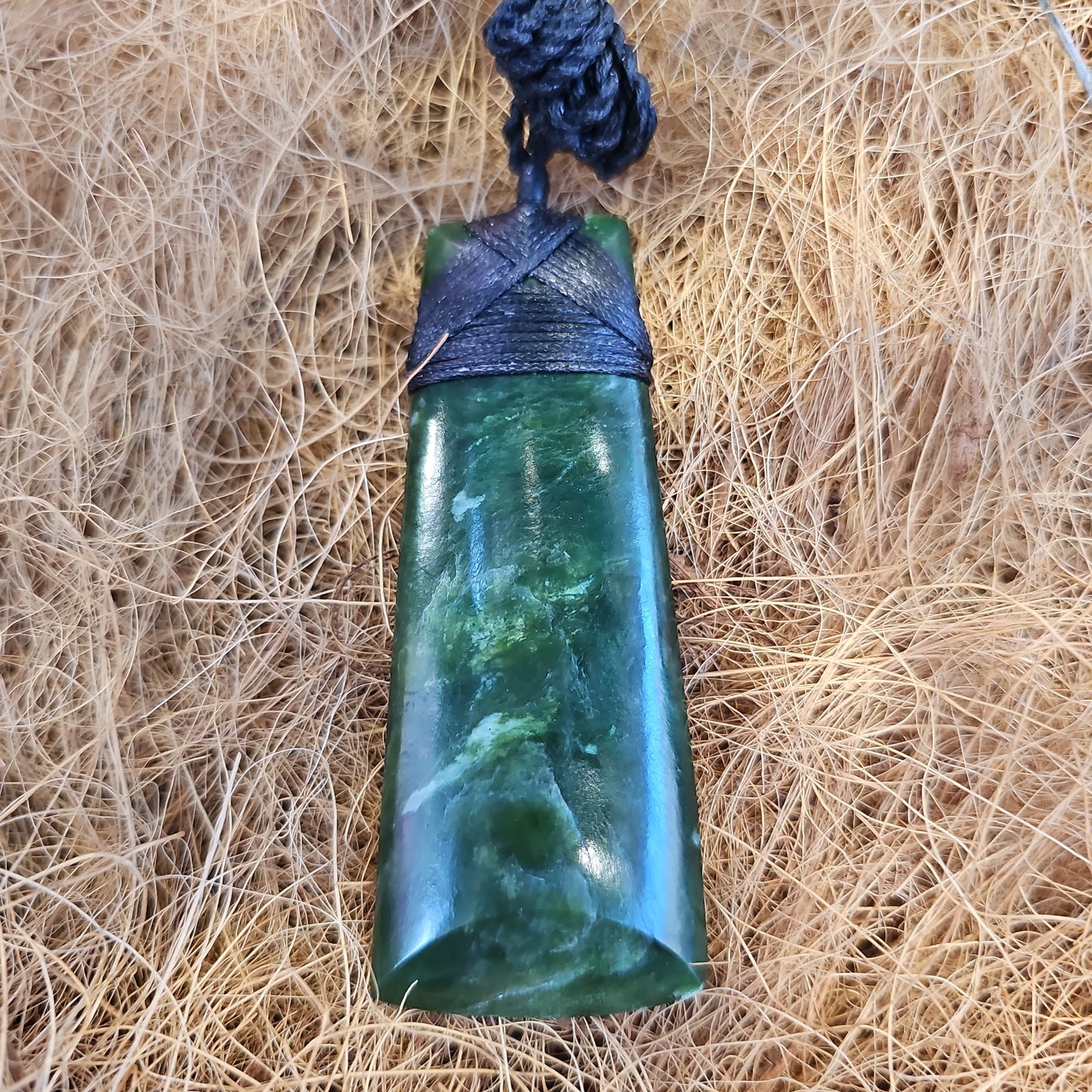 Extra Large Greenstone Toki Pendant 90x35 mm - Rivendell Shop