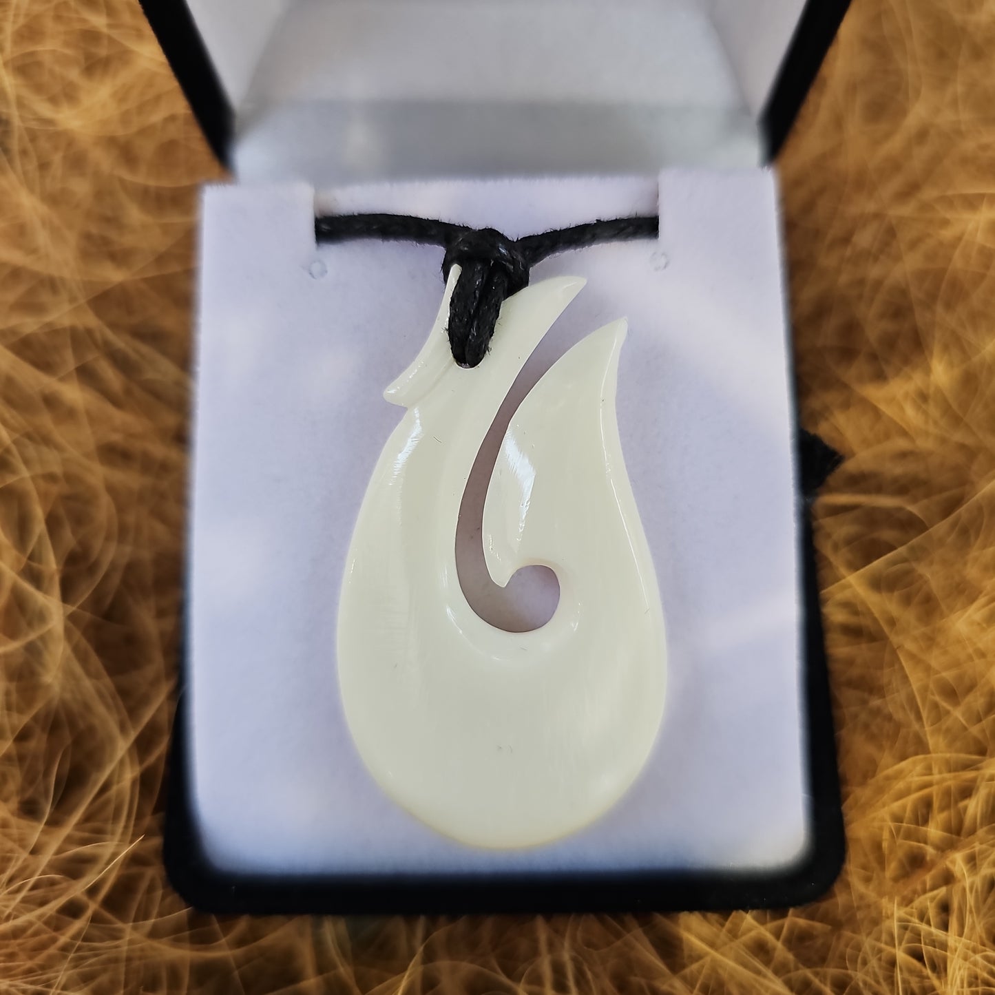 Handcarved Hook Bone Pendant - Rivendell Shop