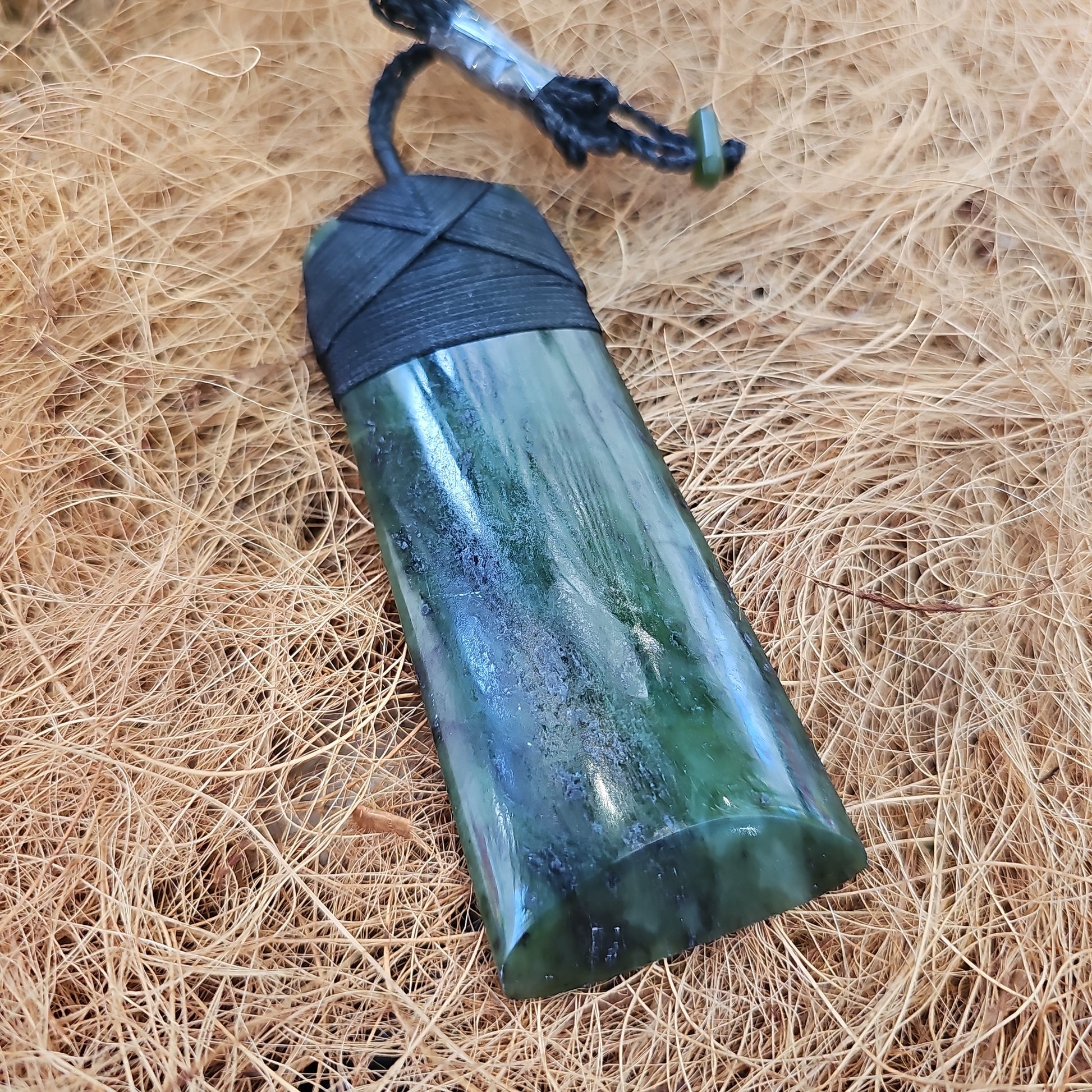 Extra Large Greenstone Pendant 105x40 mm - Rivendell Shop