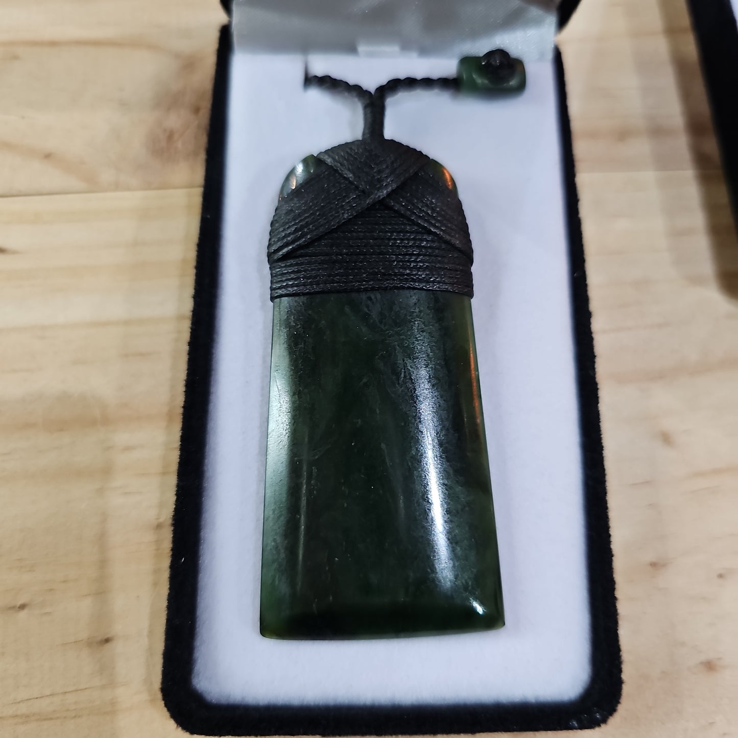 Extra Large Greenstone Toki Pendant 70x35 mm - Rivendell Shop