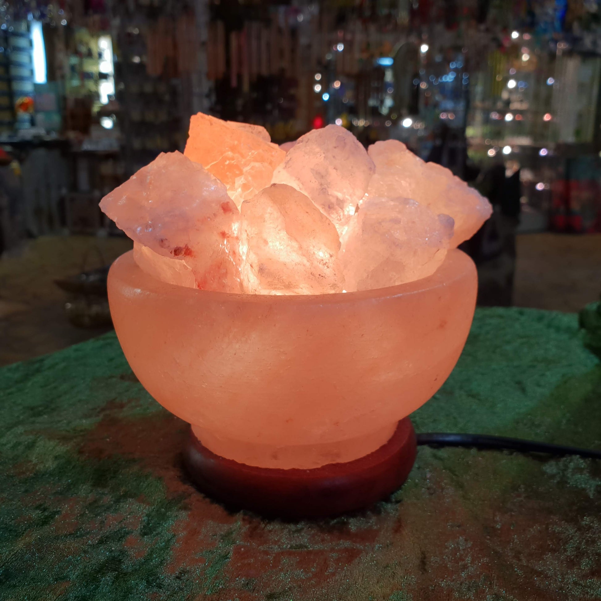 Carved Himalayan Salt Lamp Bowl - Rivendell Shop