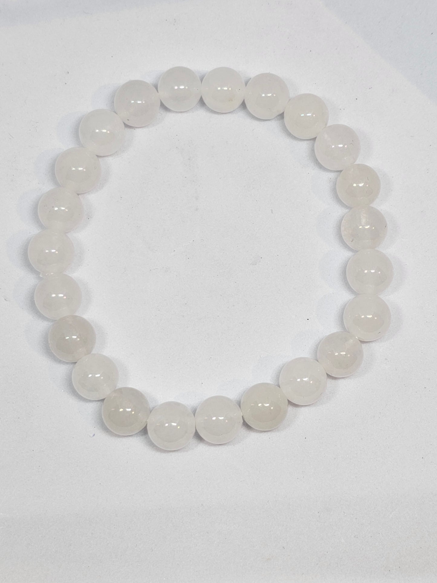 Clear Quartz Round Bead Crystal Bracelet - Rivendell Shop