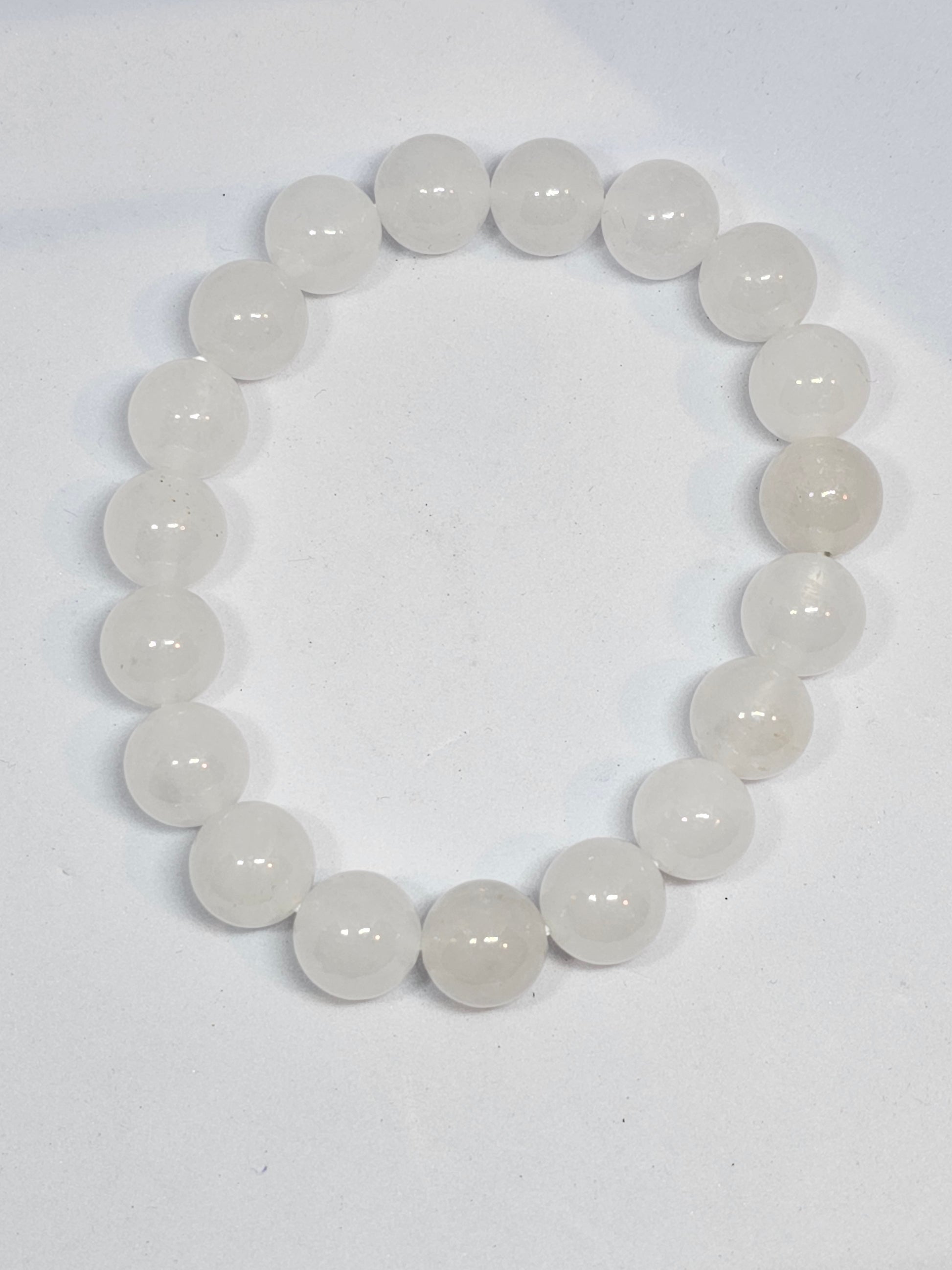 Clear Quartz Round Bead Crystal Bracelet - Rivendell Shop