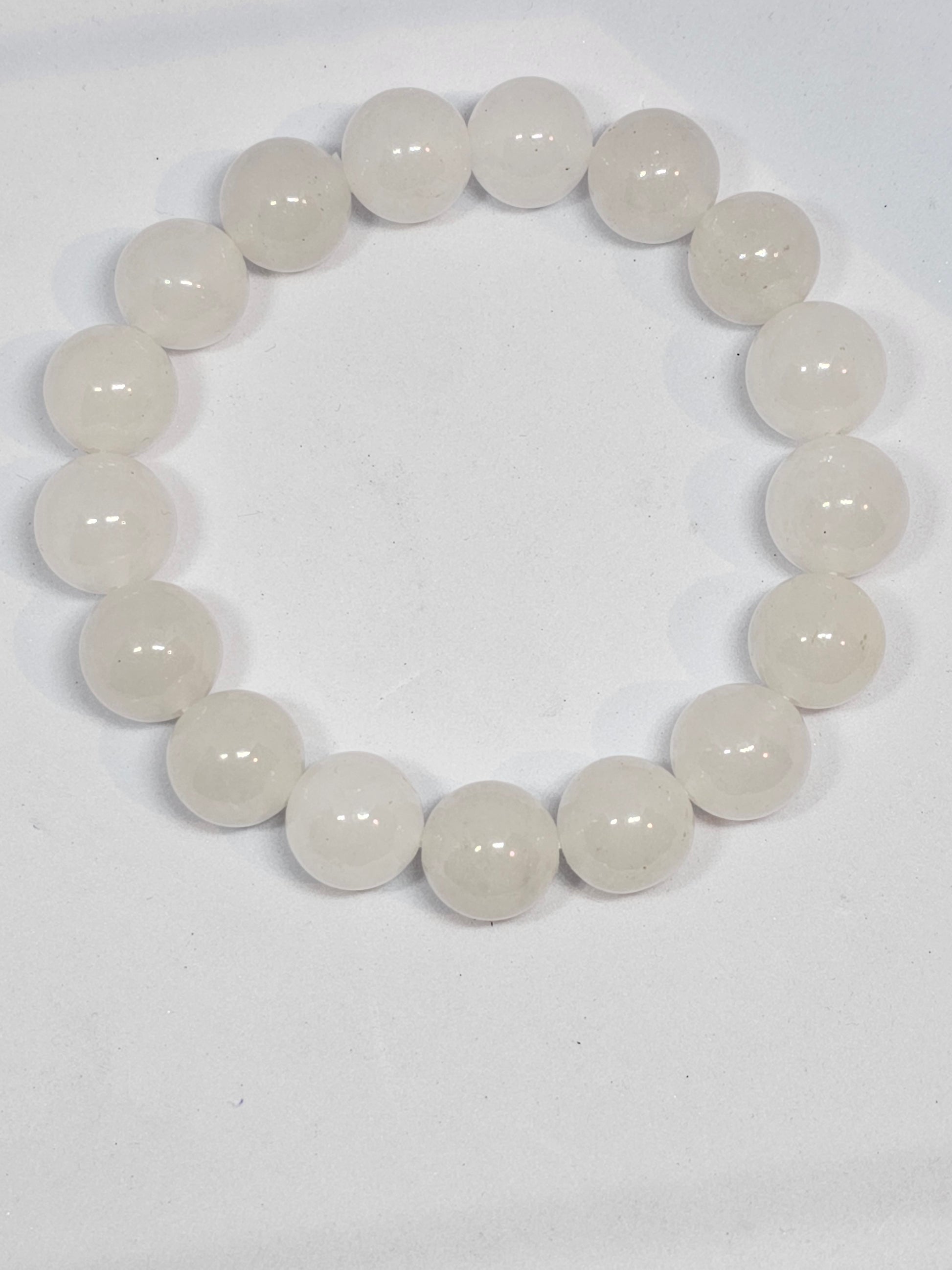 Clear Quartz Round Bead Crystal Bracelet - Rivendell Shop