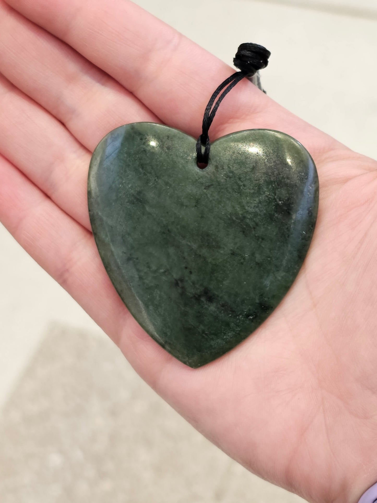 Heart Greenstone Pendant - Rivendell Shop