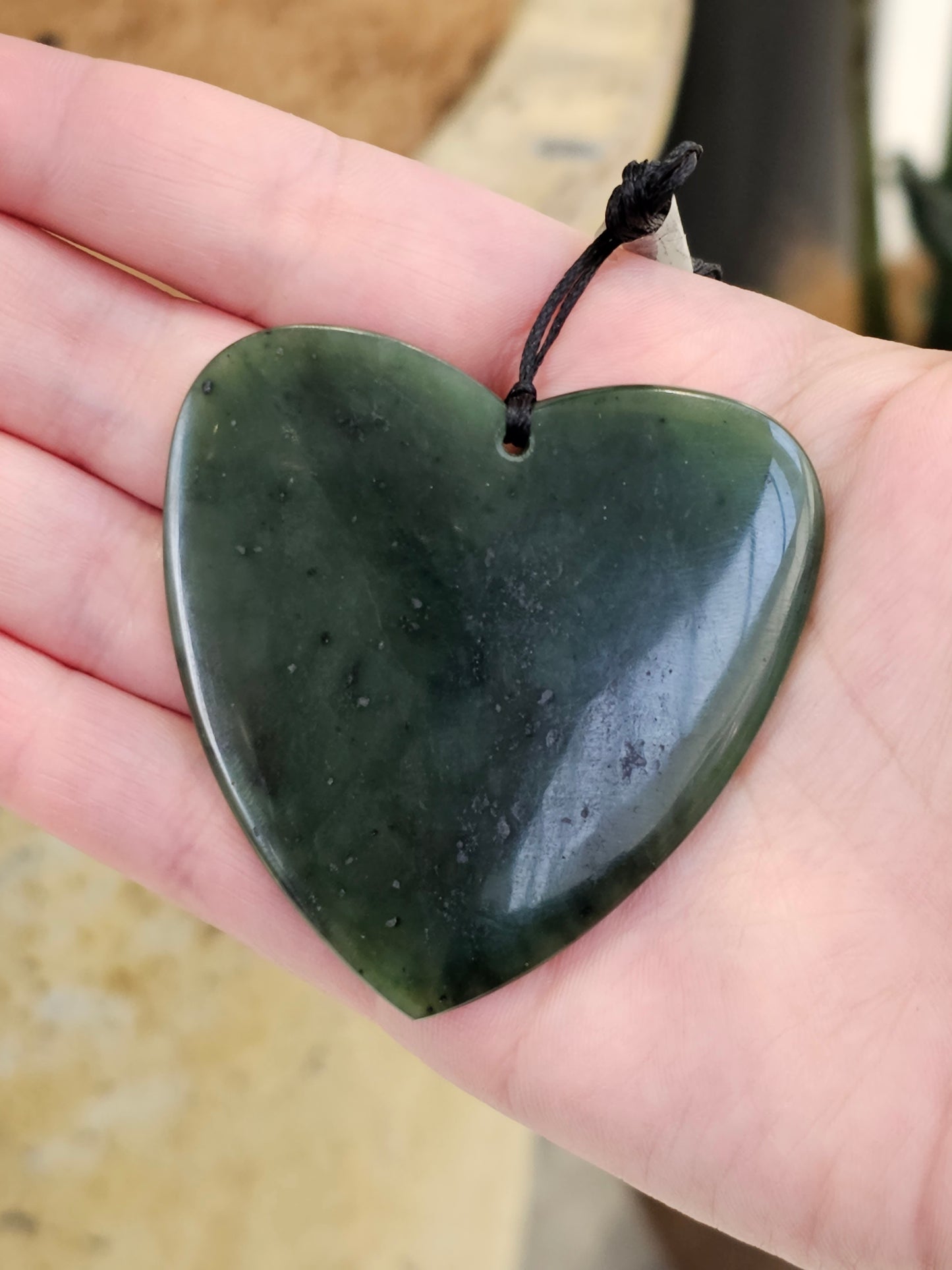 Heart Greenstone Pendant - Rivendell Shop