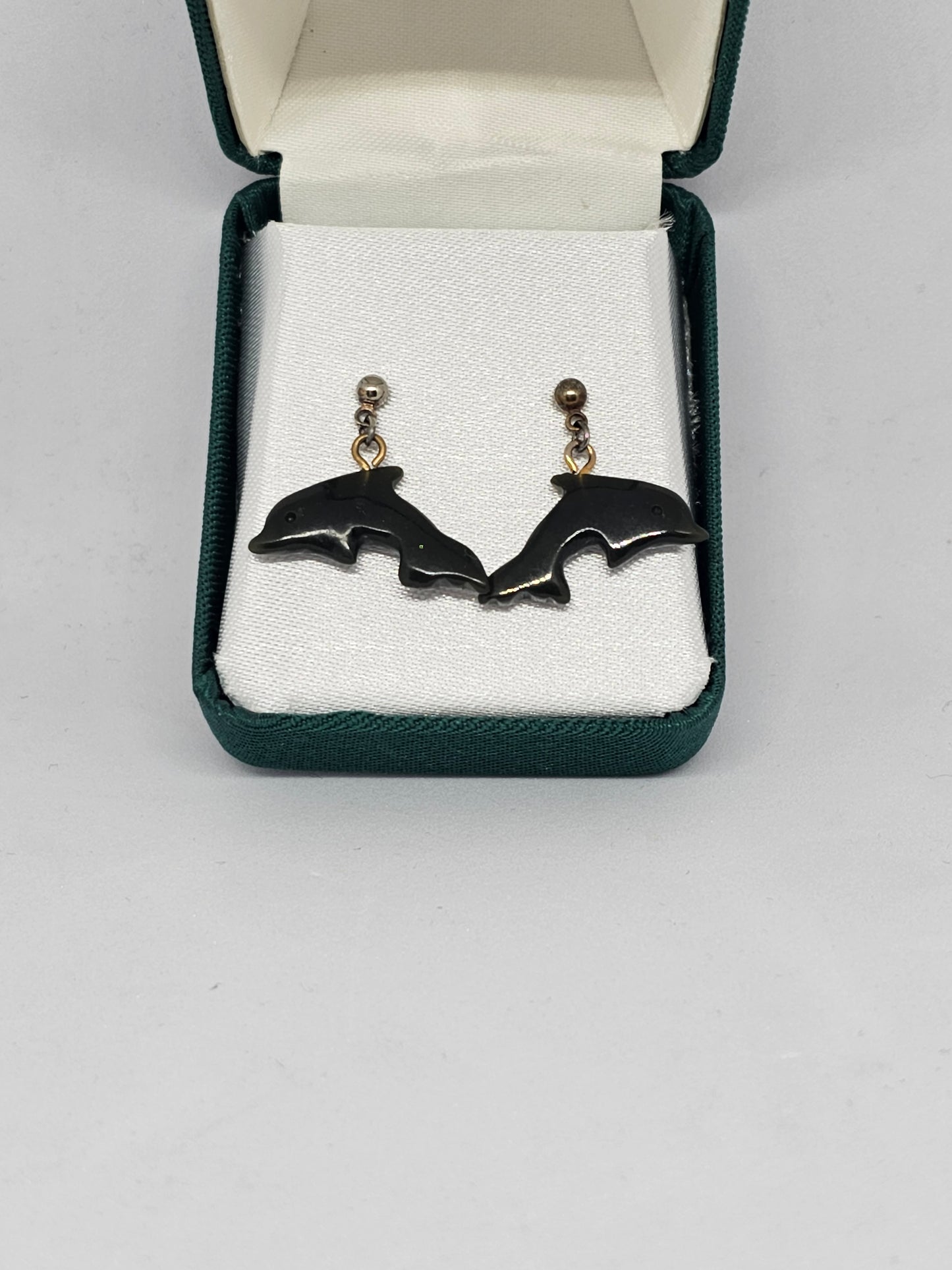 Dolphin Greenstone Earrings - Rivendell Shop