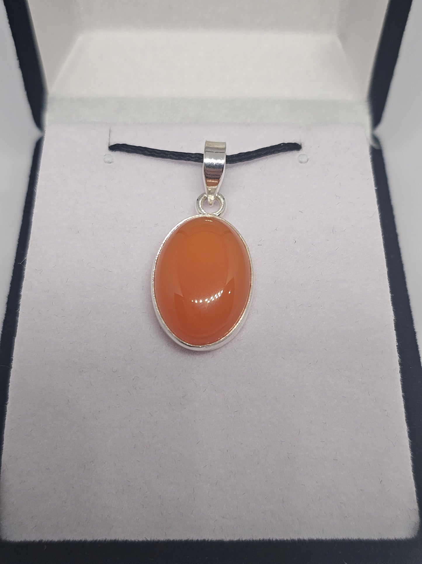 Carnelian sterling silver pendant - Rivendell Shop