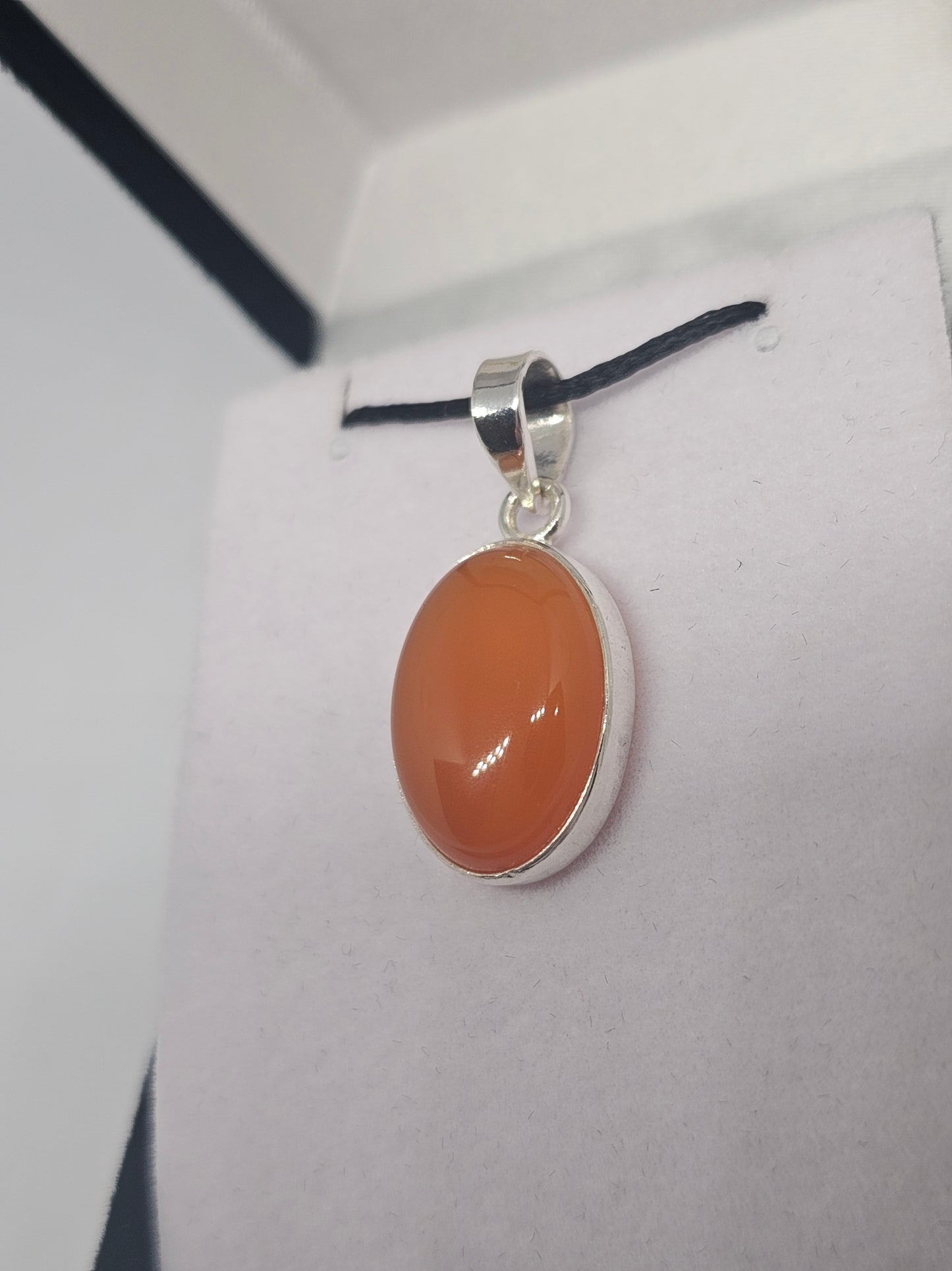 Carnelian sterling silver pendant - Rivendell Shop