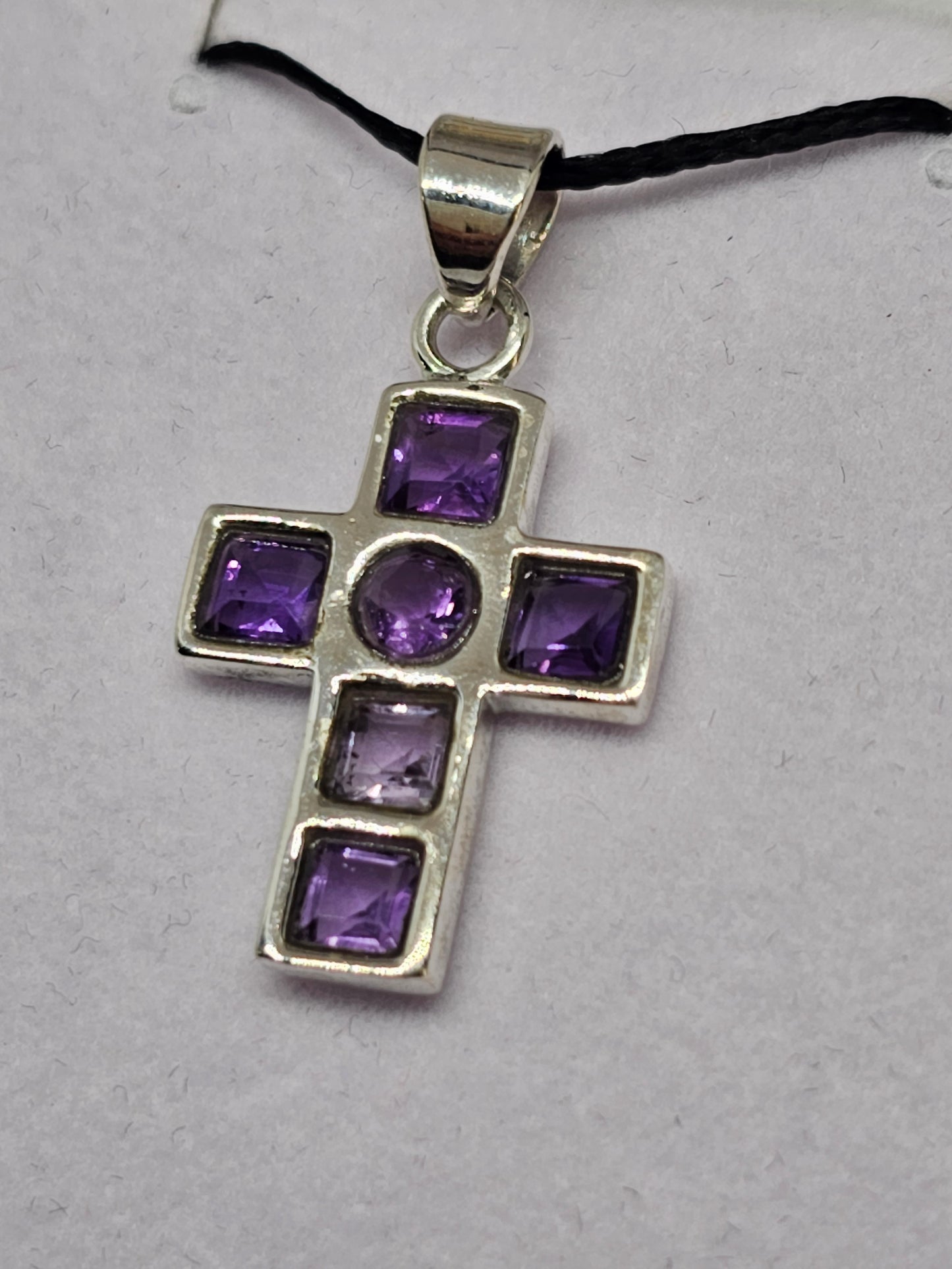 Amethyst Cross Pendant - Rivendell Shop