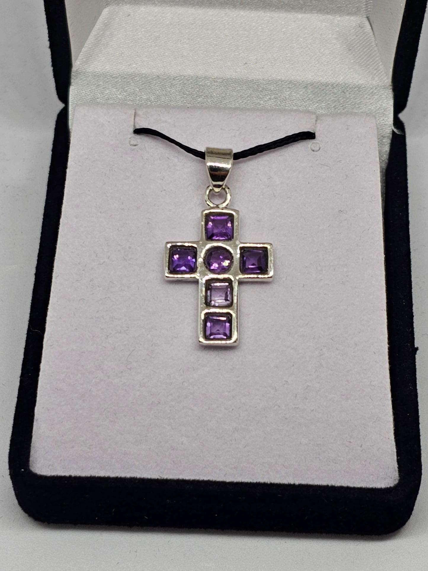 Amethyst Cross Pendant - Rivendell Shop