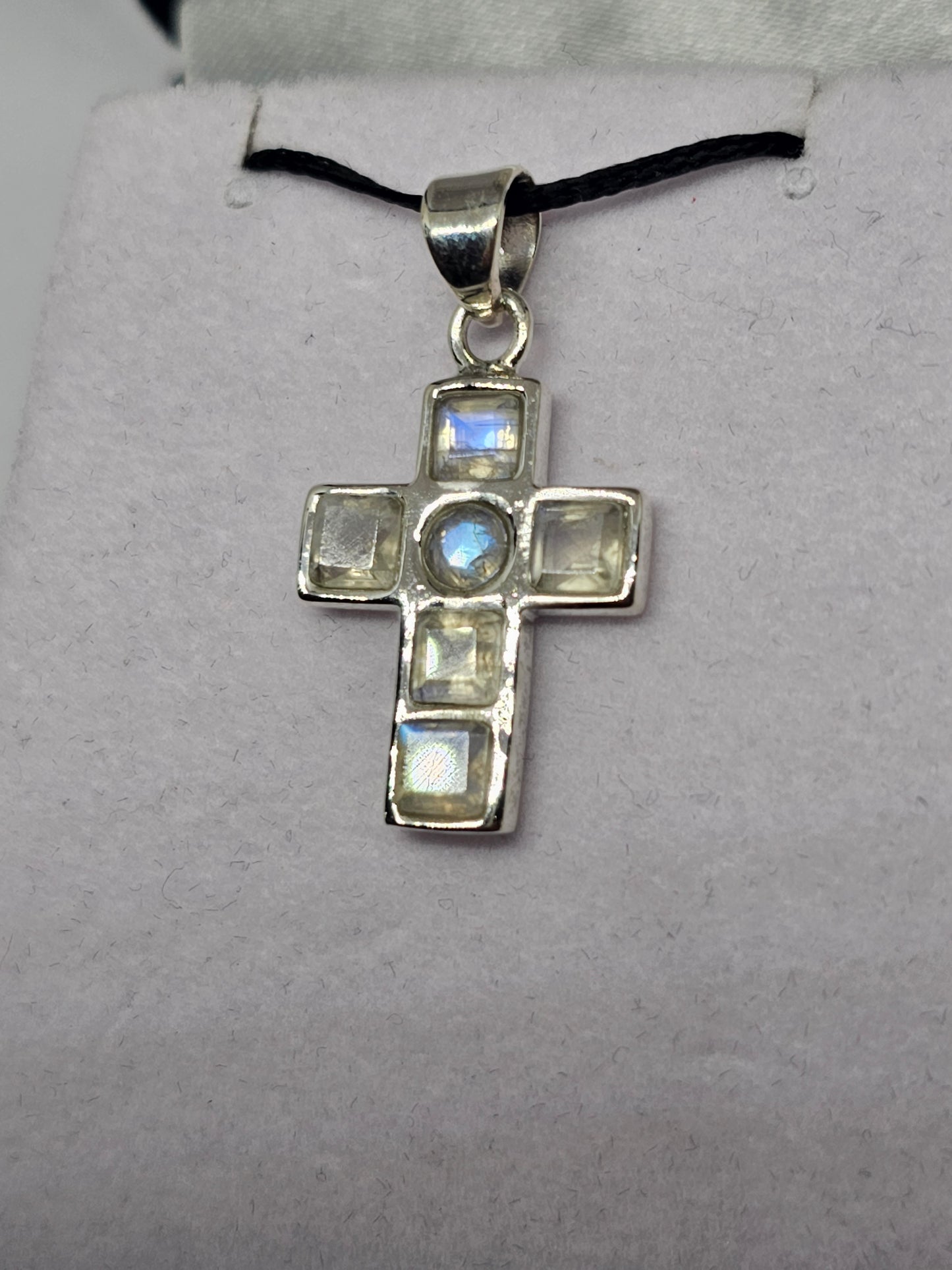 Moonstone Cross Pendant - Rivendell Shop