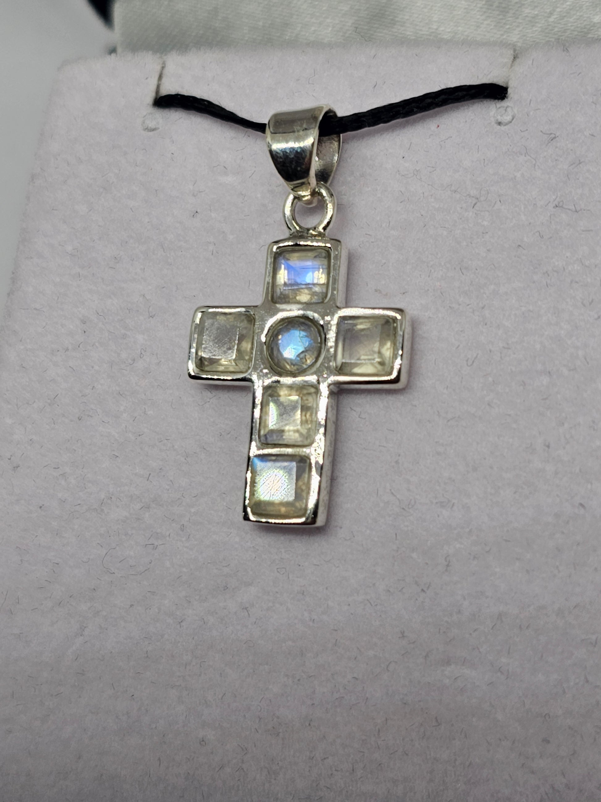 Moonstone Cross Pendant - Rivendell Shop