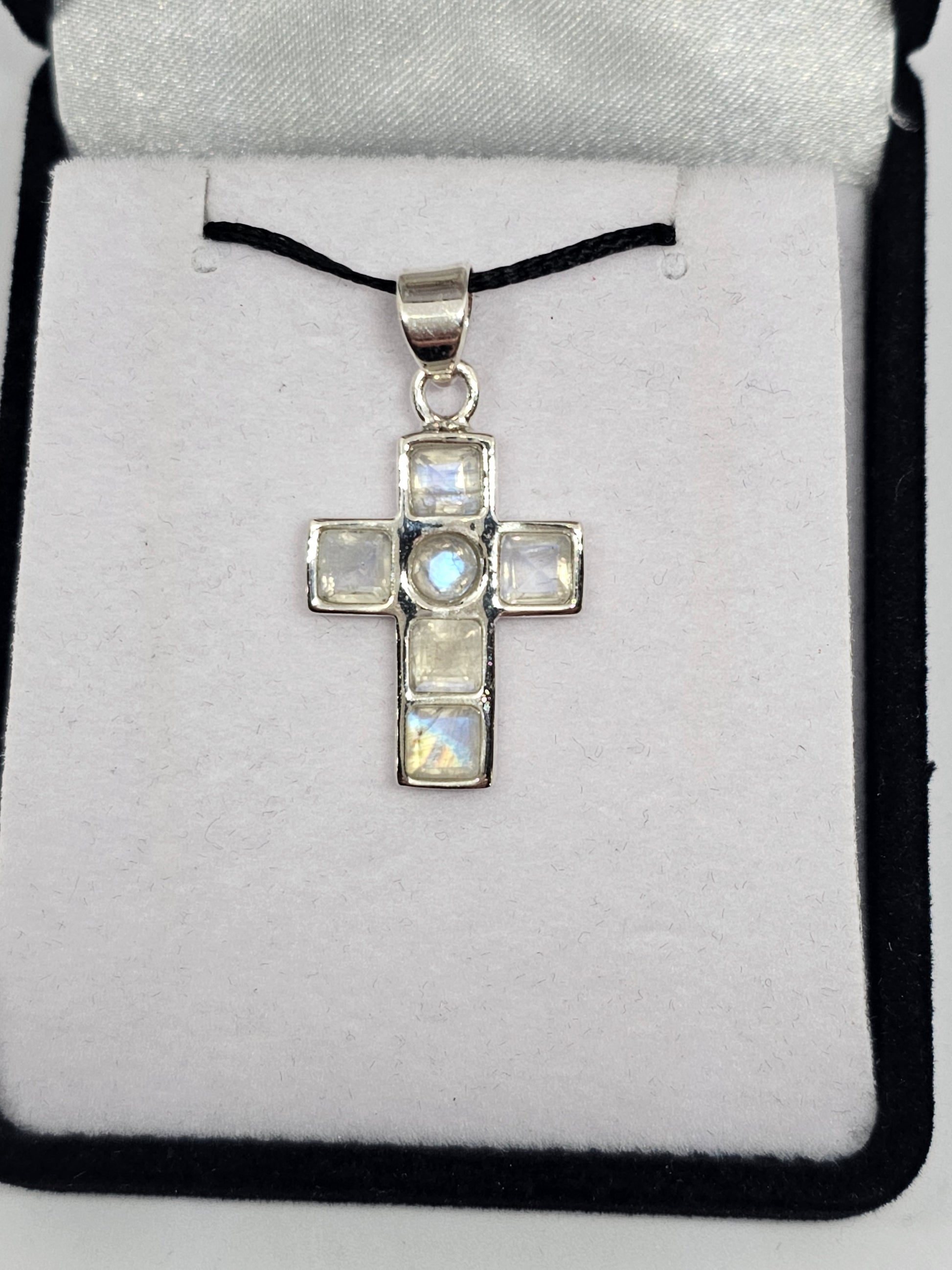 Moonstone Cross Pendant - Rivendell Shop