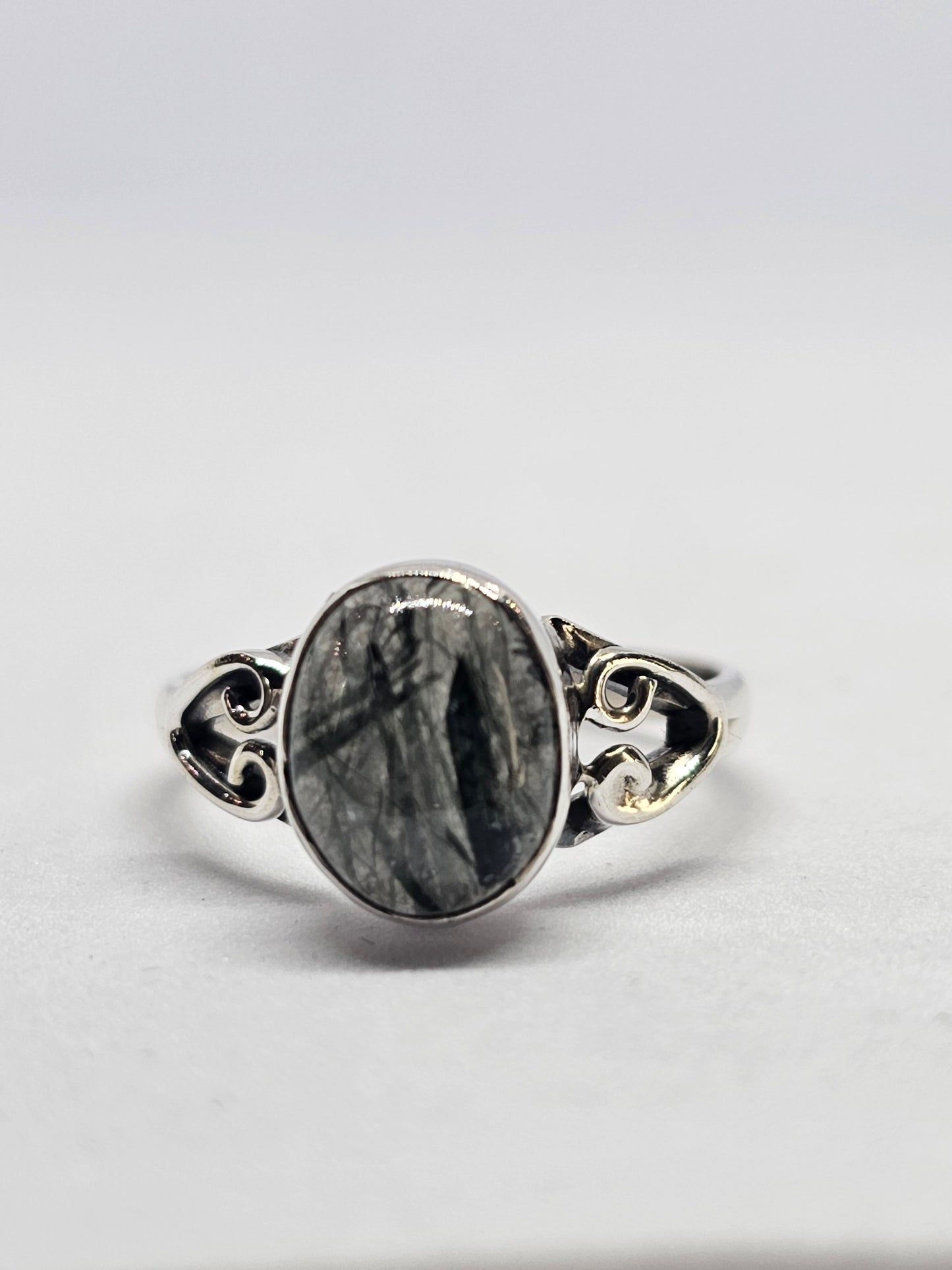 Black Rutilated Quartz Ring - Rivendell Shop