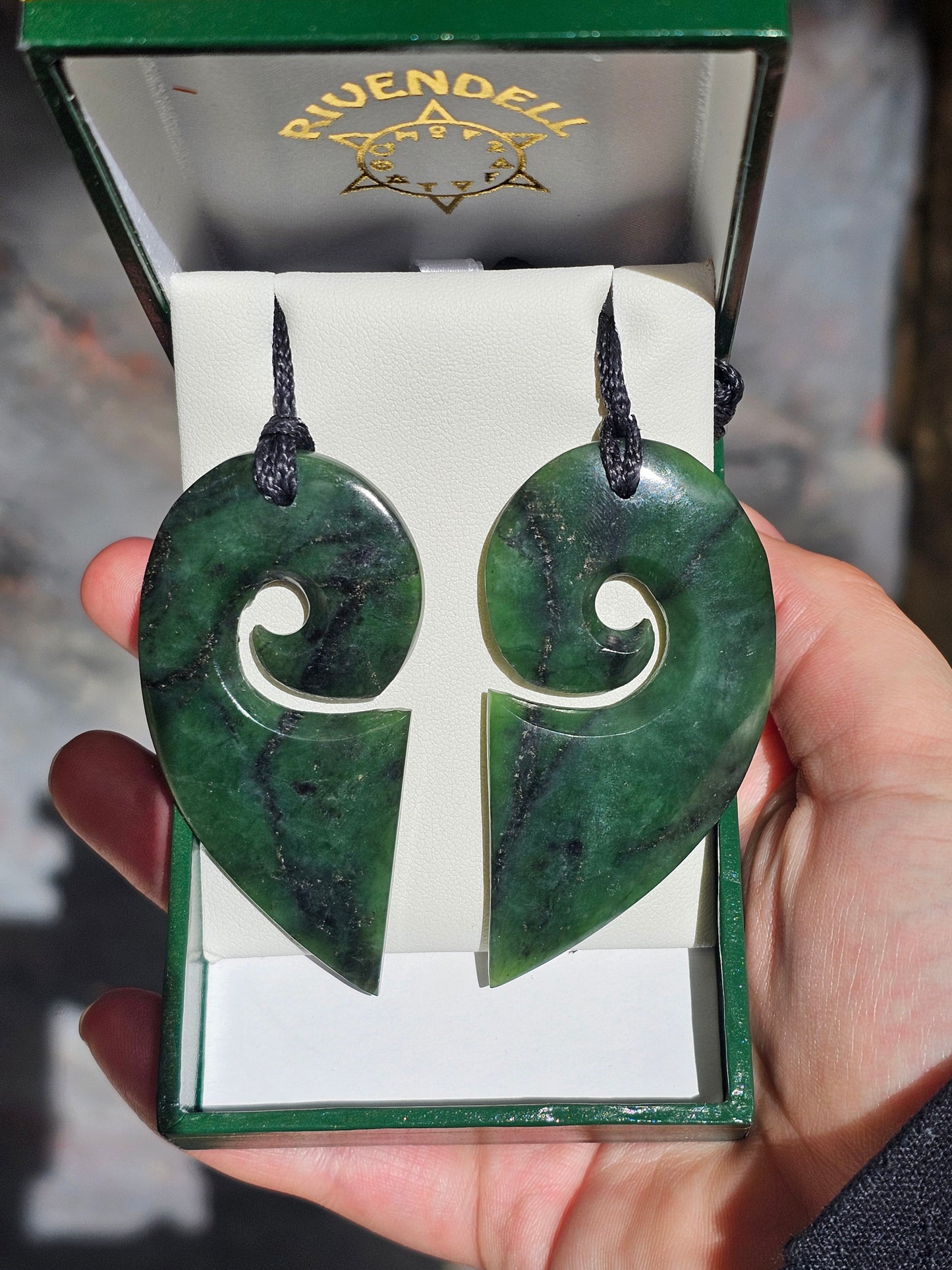 Manawa (Heart) Greenstone Pendant Pair